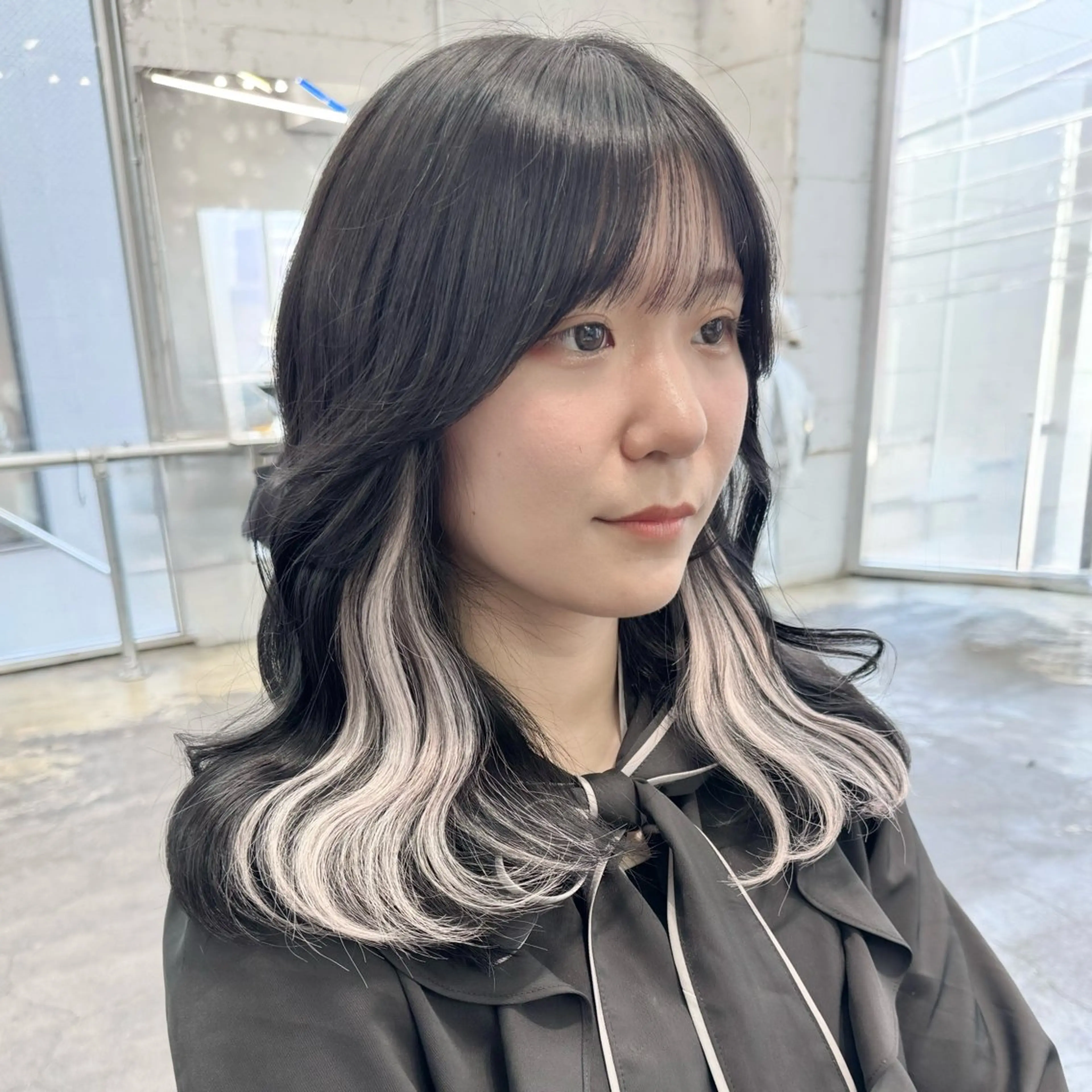 ミディアム カラー ヘアアレンジ カット ヘアカラー トリートメント 💗💗韓国レイヤー yu-ki💗💗のヘアスタイル