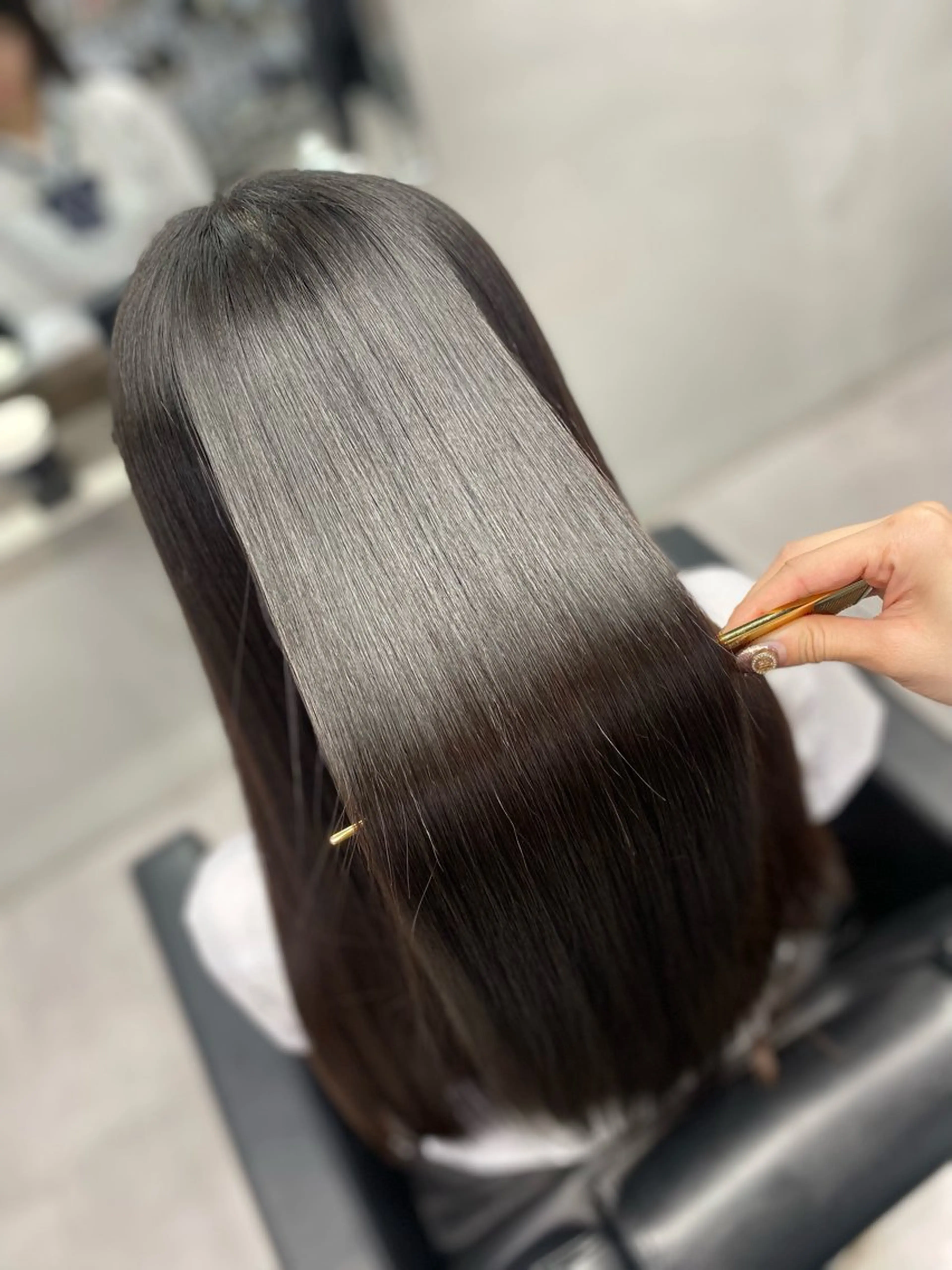 ロング カット 縮毛矯正 トリートメント 艶髪/縮毛矯正 🫧辻野海羽のヘアスタイル