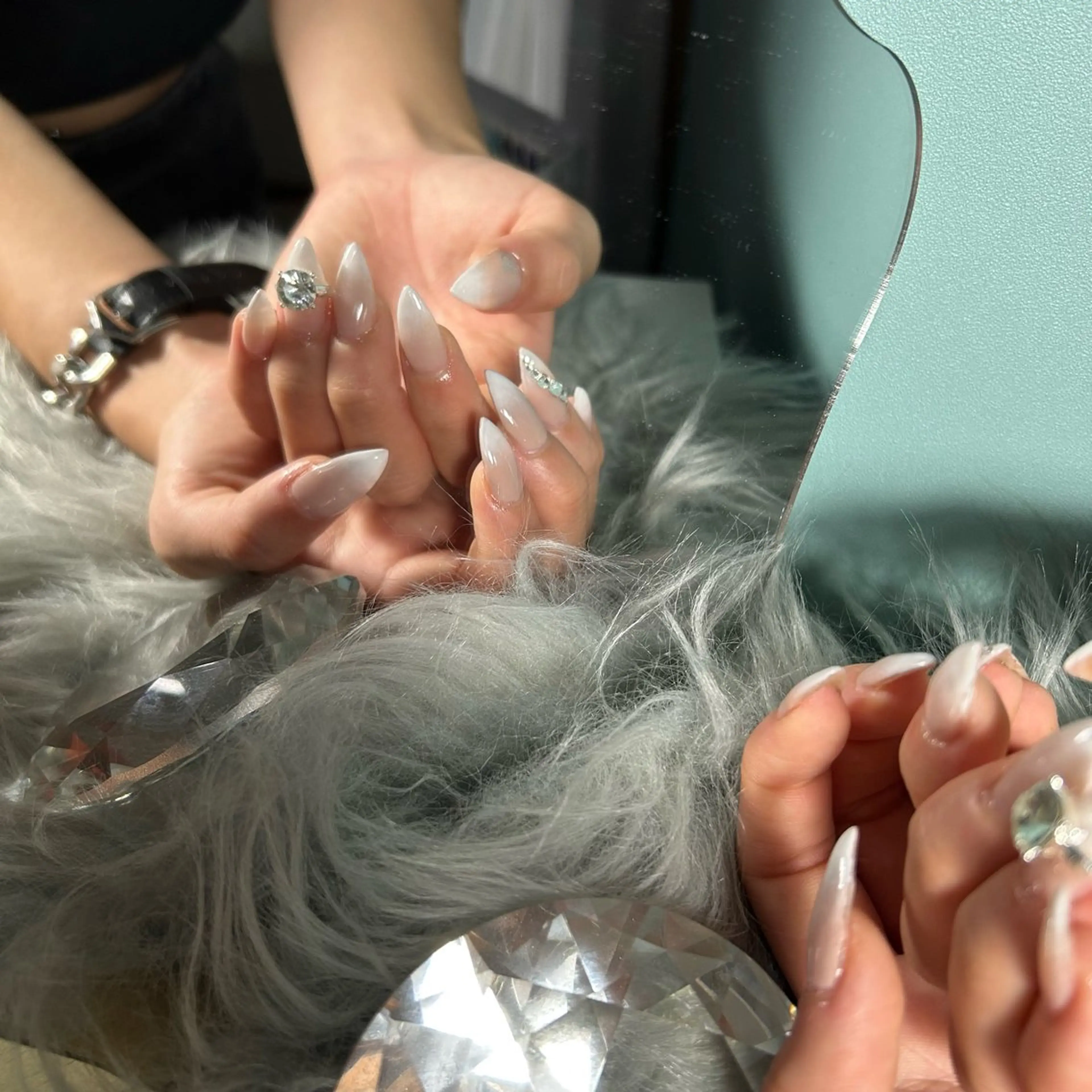 チップ長さだし10本+グラデーション✨の写真