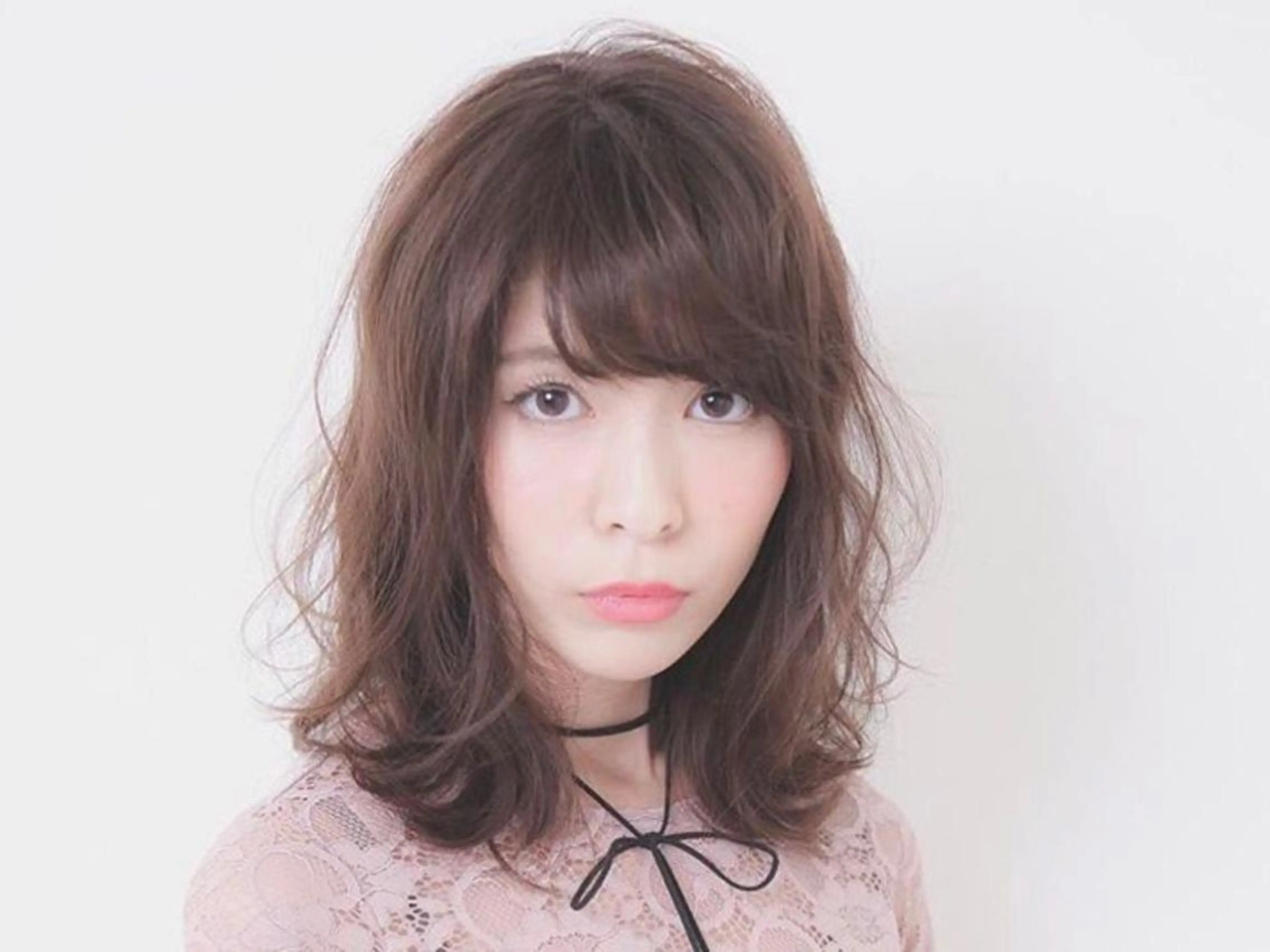 ミディアム 髪質改善\酸熱TR カット【店長】のヘアスタイル