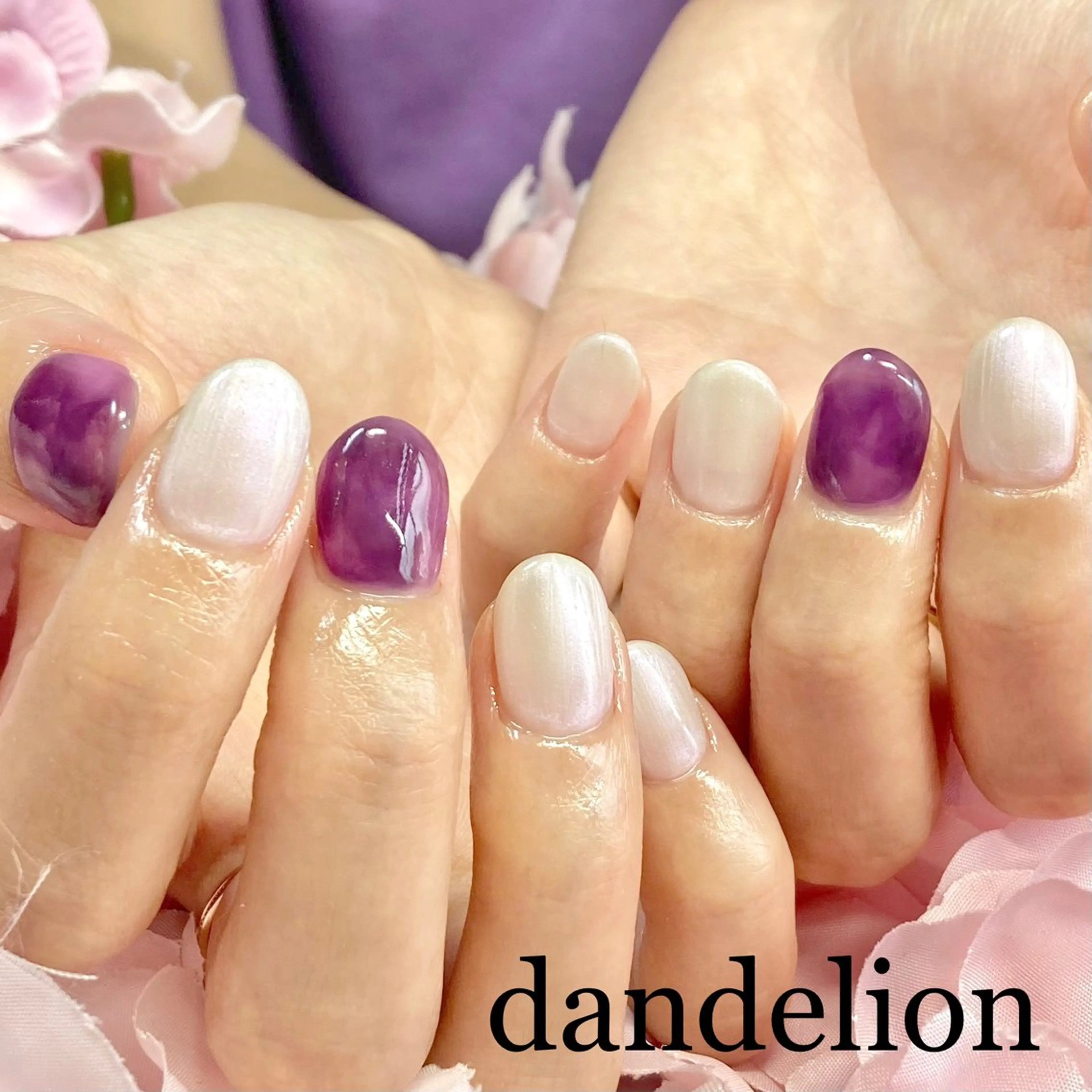 ネイル ハンドネイル ハンドケア dandelion ダンデライオンのネイルデザイン