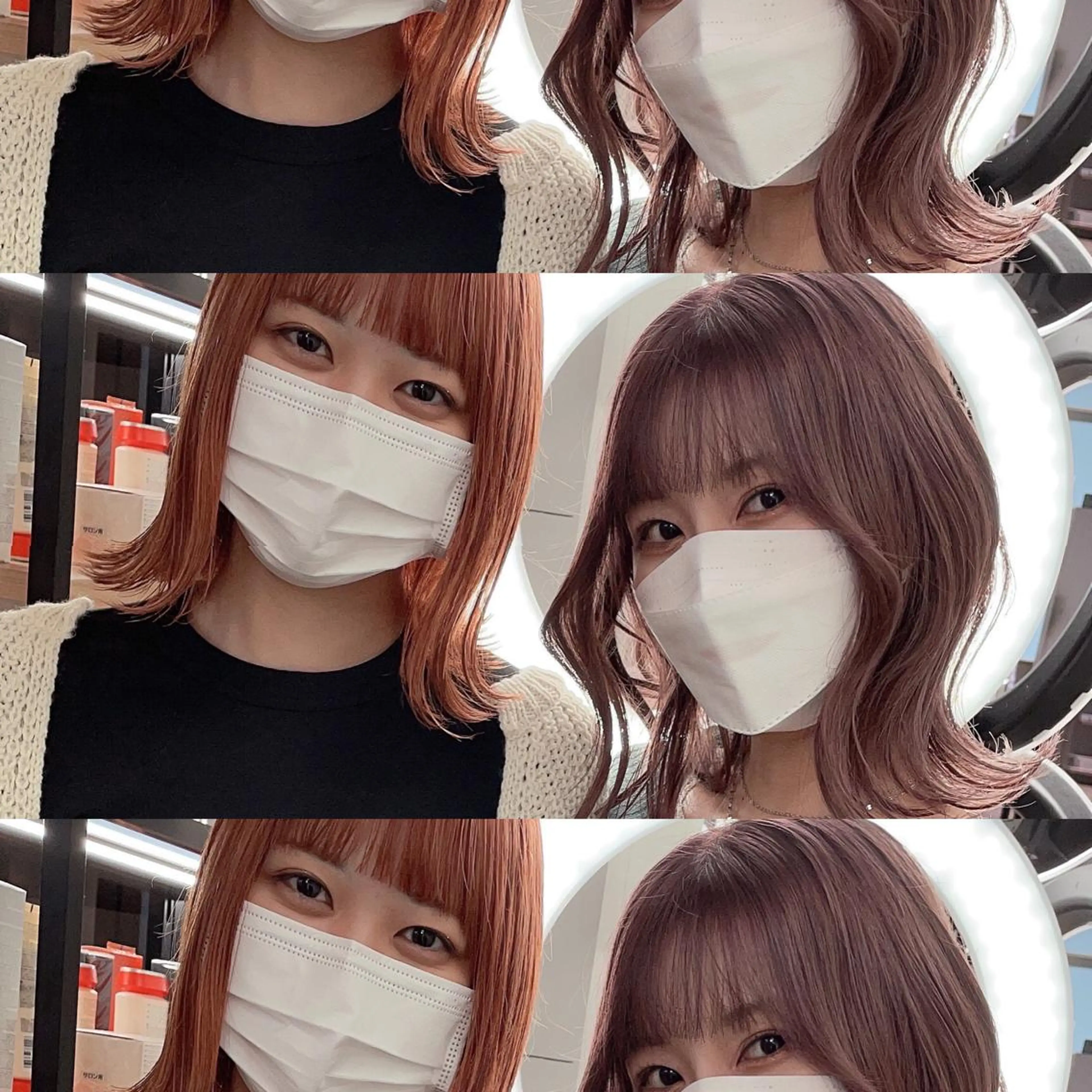 ミディアム カラー オレンジ ピンクカラー カット ヘアカラー トリートメント ヘアセット 💜ハイトーン💛 マジカルかいちゃんのヘアスタイル