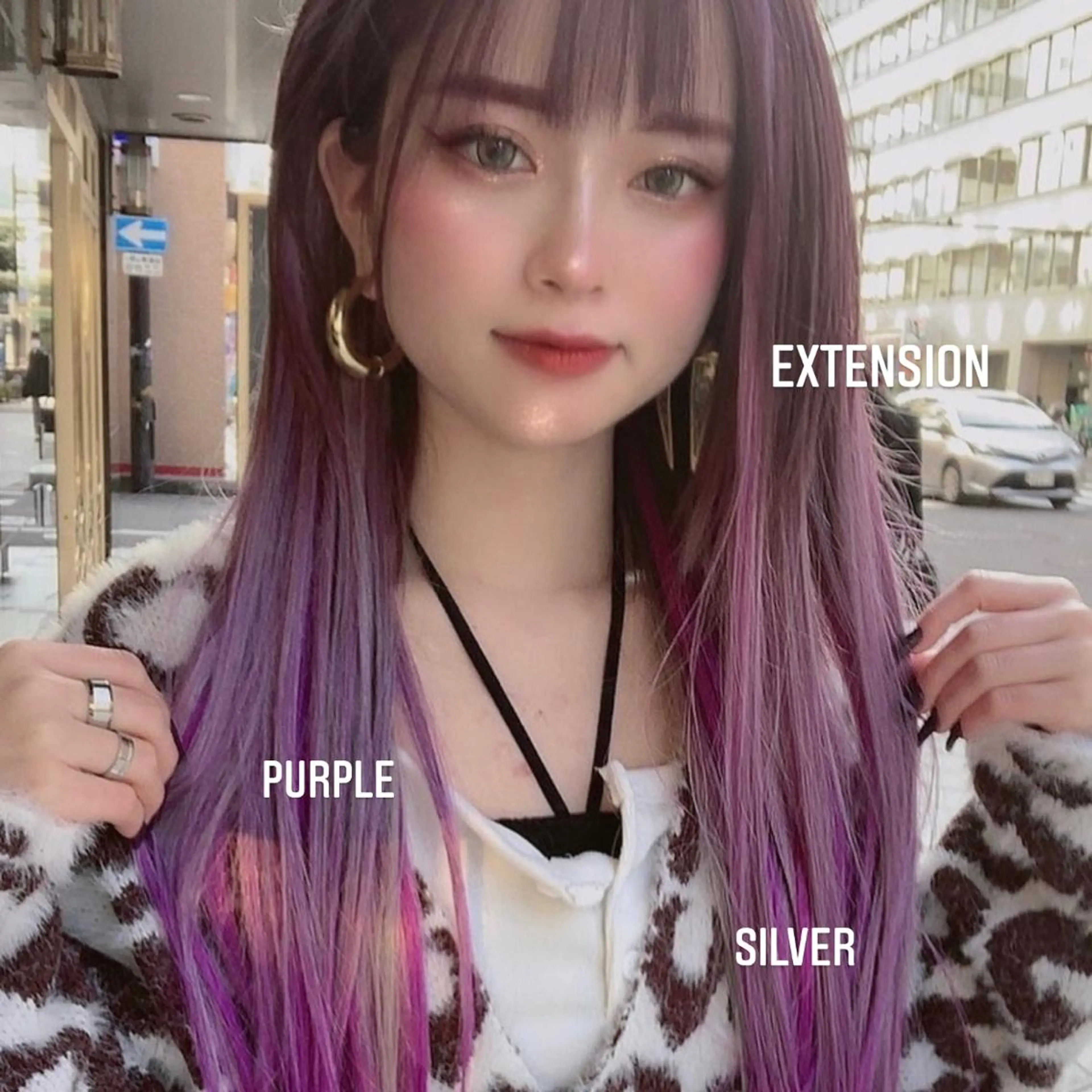 ミディアム カラー ヘアカラー エクステ エクステ🩵ブリーチ 韓国ヘア🩵KAEのヘアスタイル