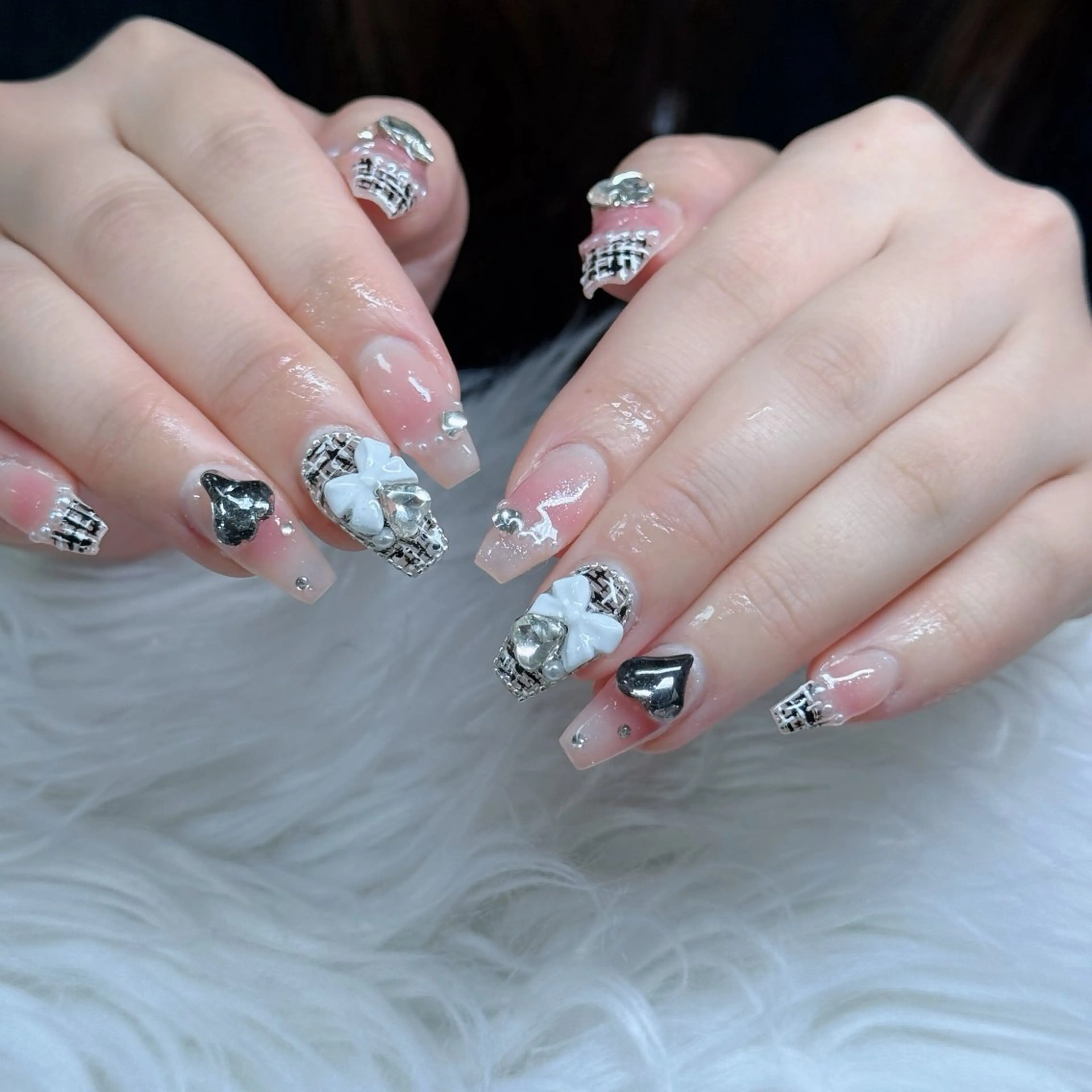 ネイル フットネイル フレンチネイル グラデーション 韓国ネイル ロングネイル ハンドネイル Hani Nail Salonのネイルデザイン