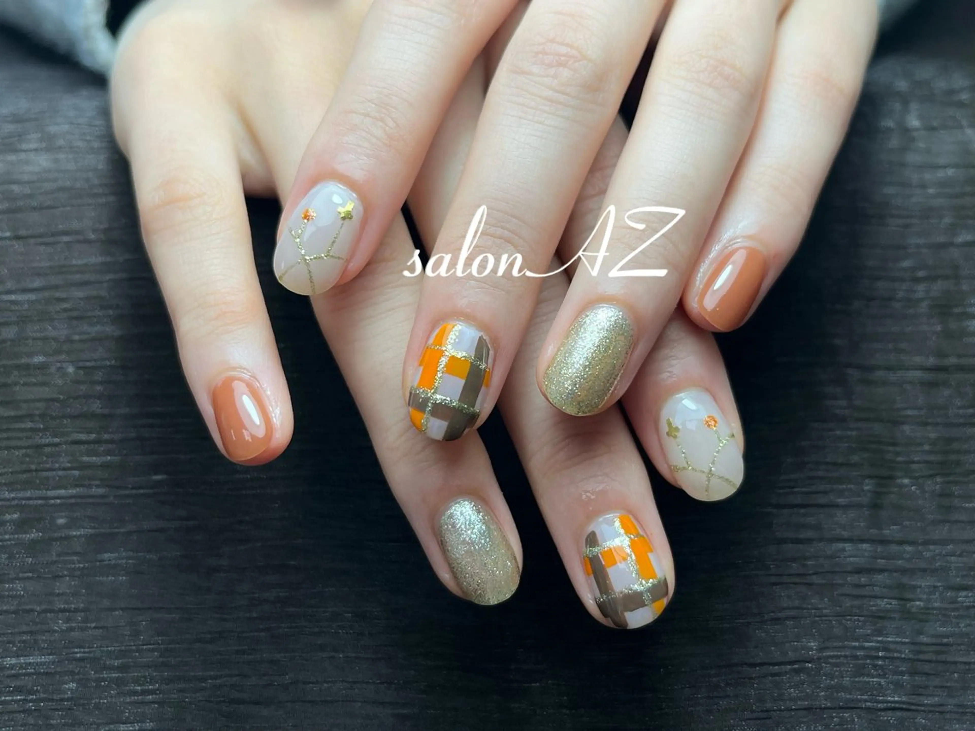 ネイル アートネイル 長さ出し フットネイル フレンチネイル ジェルネイル ハンドネイル salon AZのネイルデザイン