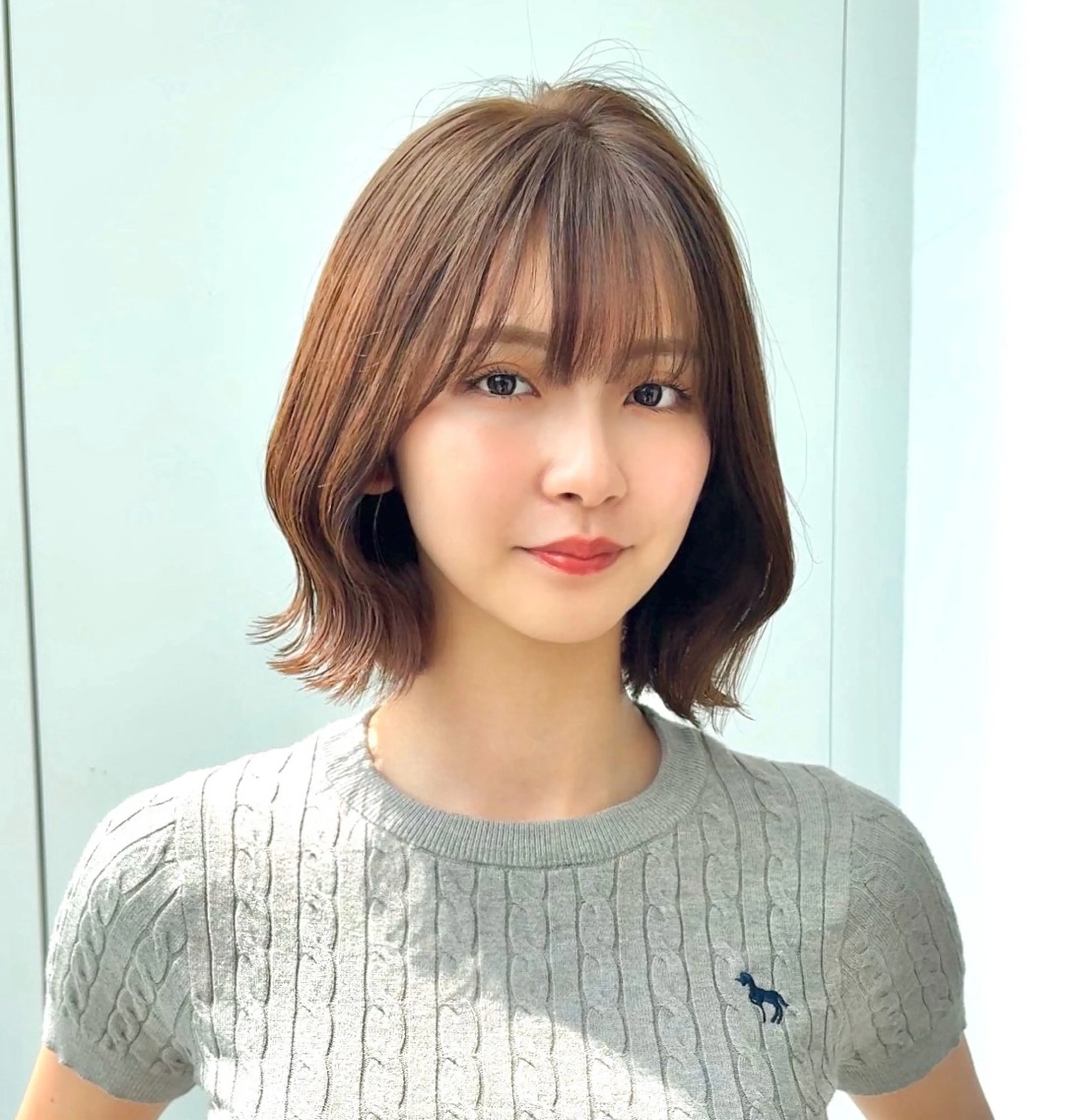 ショート カラー カット ヘアカラー トリートメント 莉乃/縮毛矯正/髪質 改善/艶カラーのヘアスタイル
