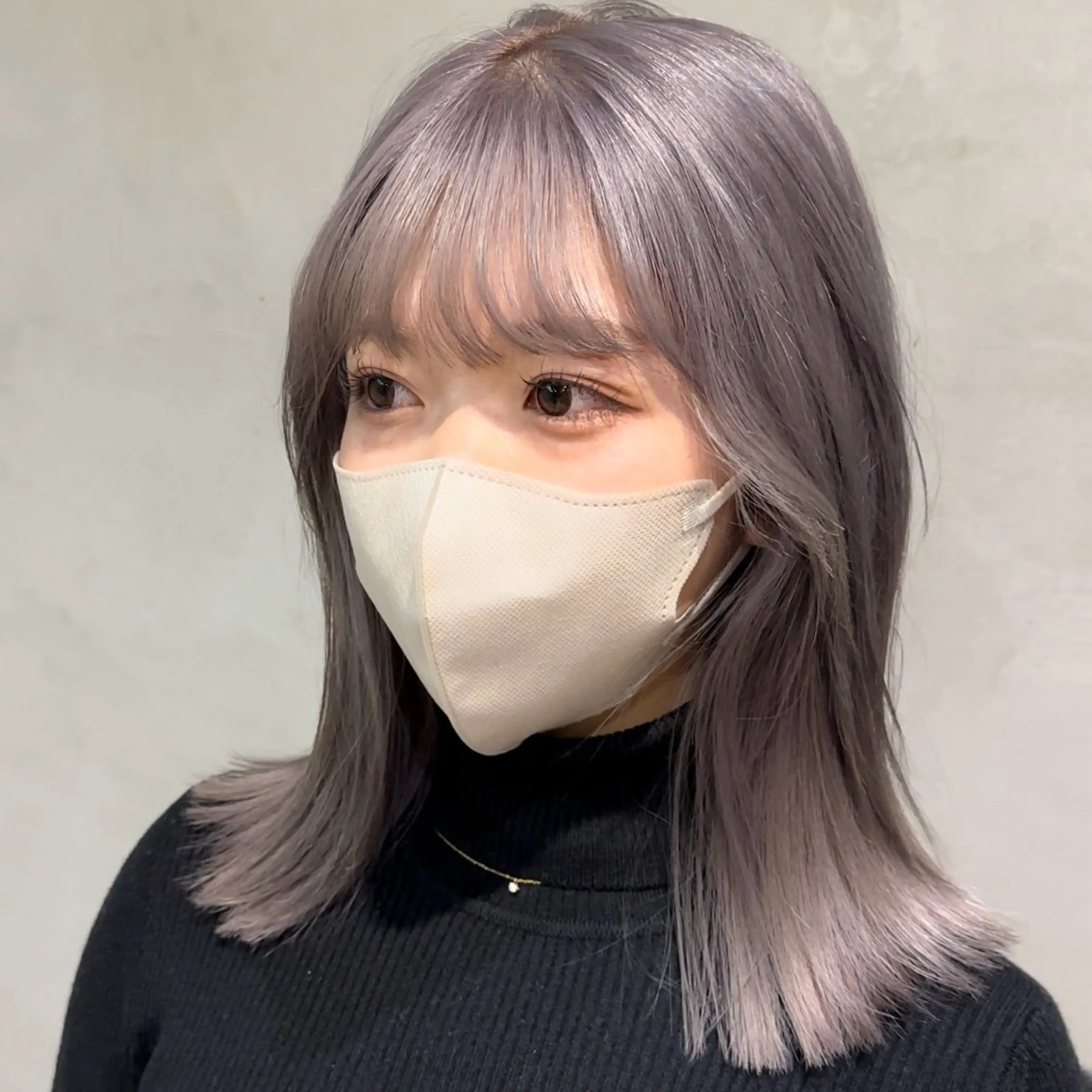 セミロング カラー ヘアカラー 透明感ワンカラー/ AKARIのヘアスタイル