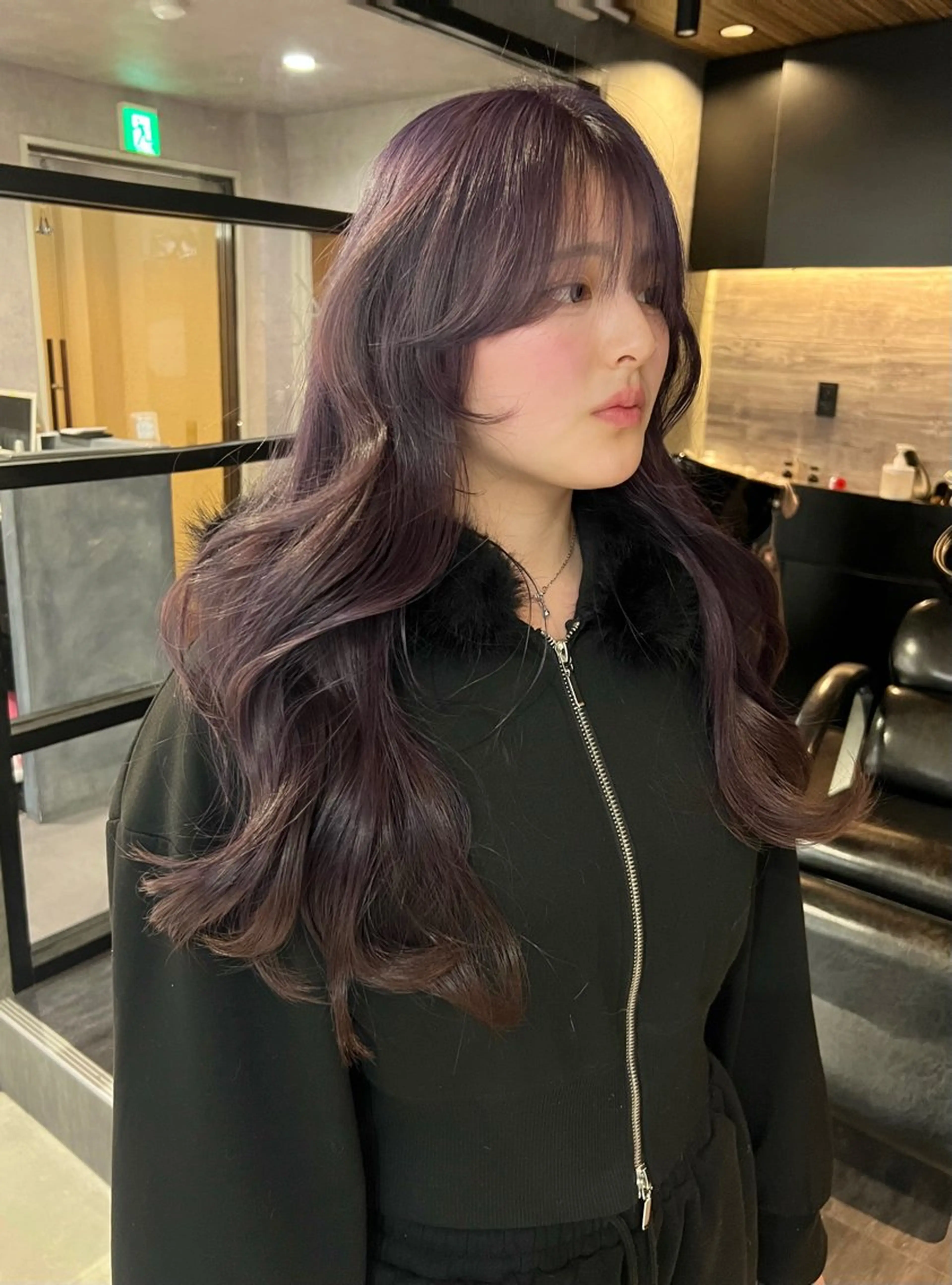 ロング カット ヘアカラー レイヤーカット/韓国 /艶髪/ダブルカラーのヘアスタイル