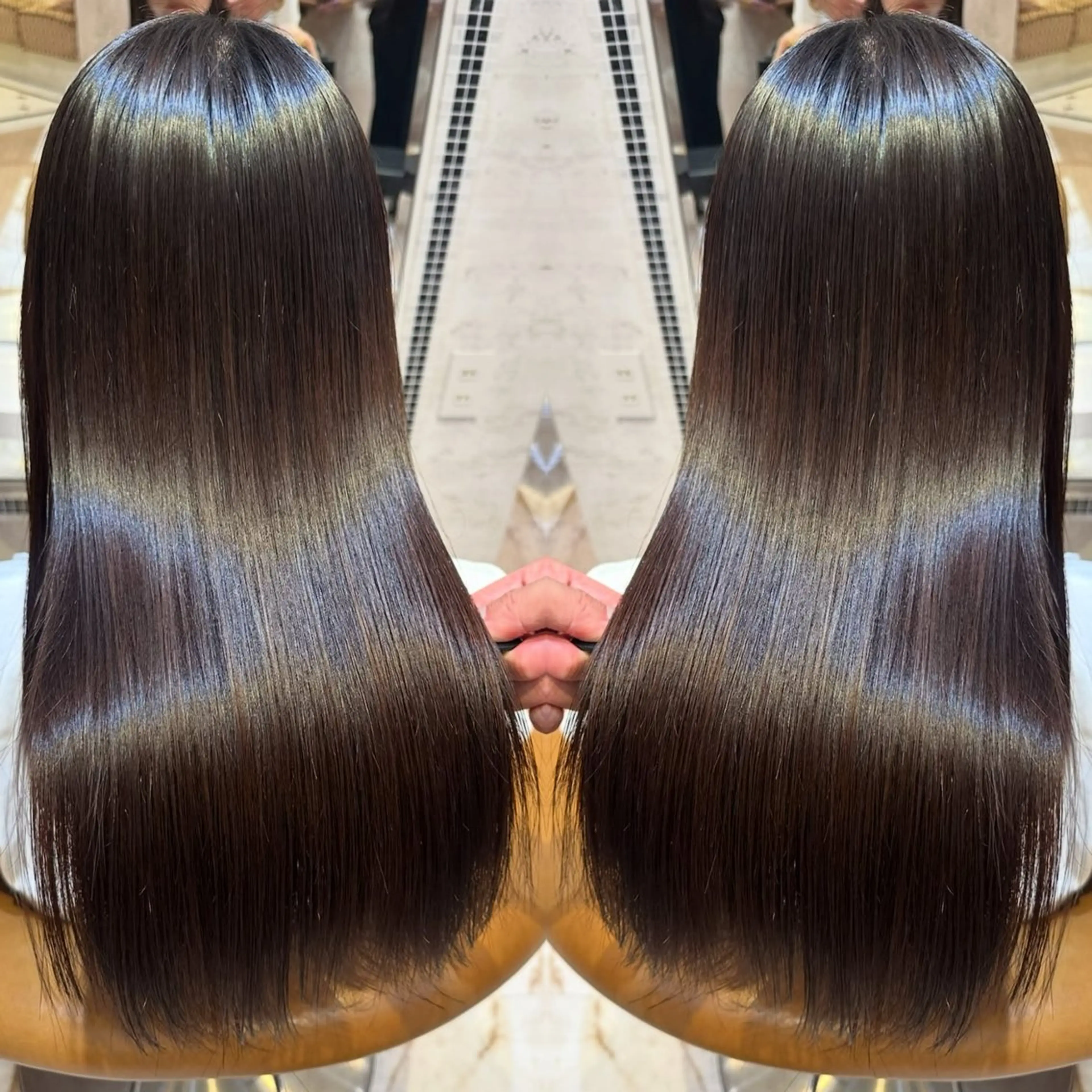 ロング 縮毛矯正 透明感カラー shuheiのヘアスタイル