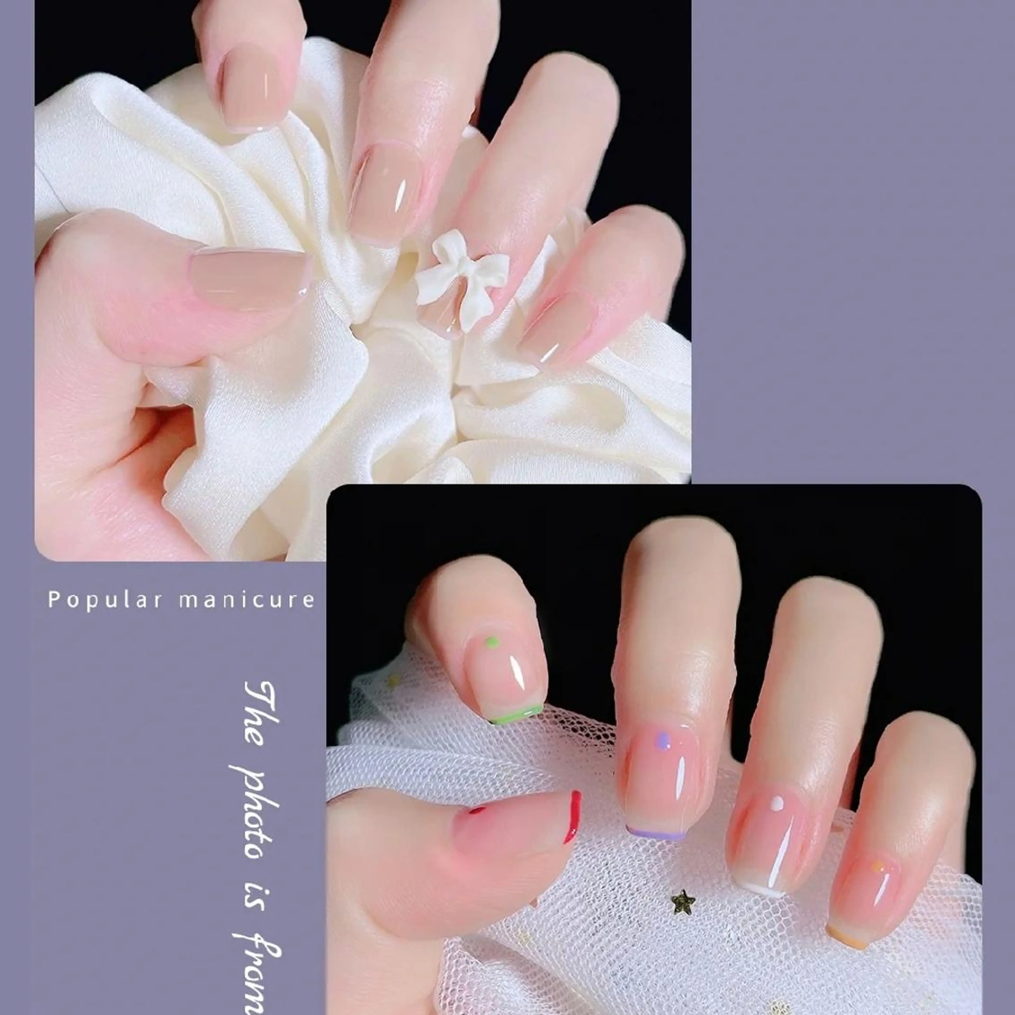 ショート ネイル ネイリストゆか💅 長さだし、深爪矯正のネイルデザイン