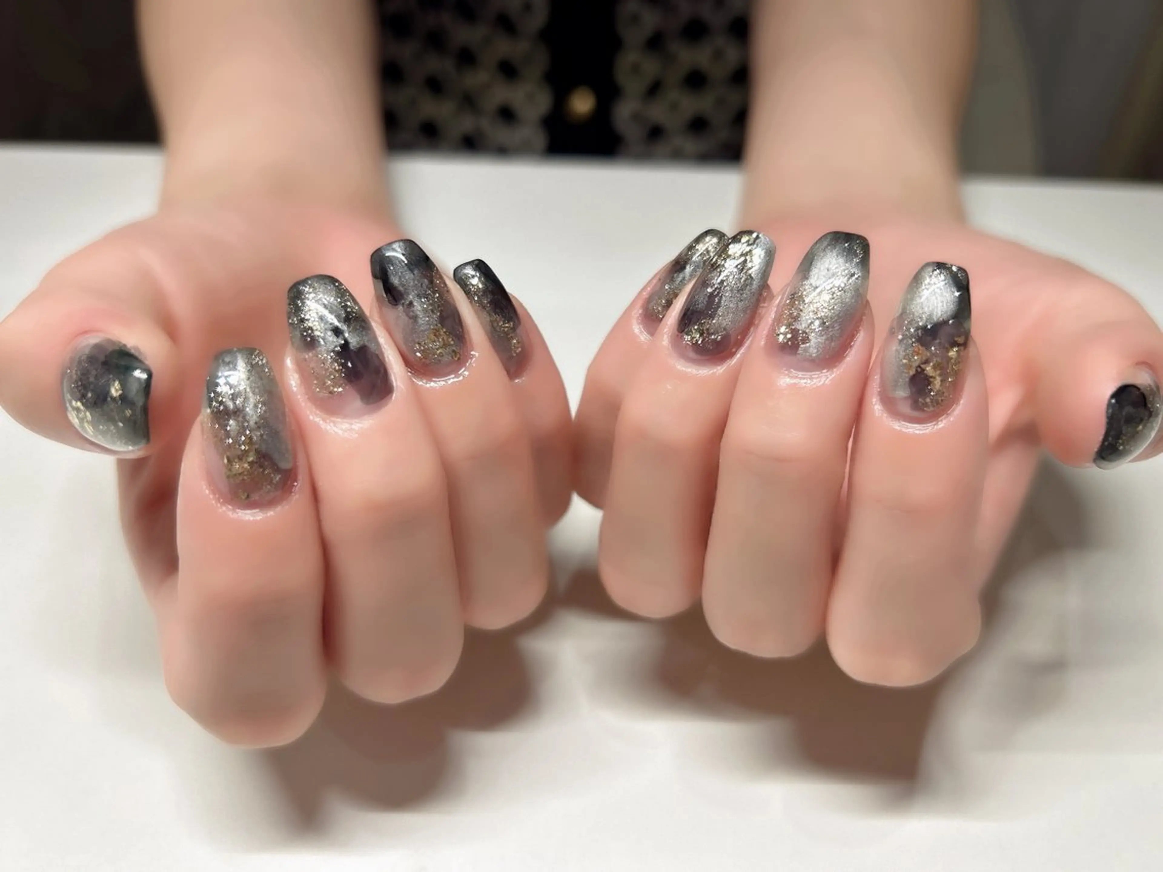 ネイル アートネイル フレンチネイル ジェルネイル グラデーション マグネットネイル ハンドネイル Miss:R 中津店所属・加藤 洋美のネイルデザイン