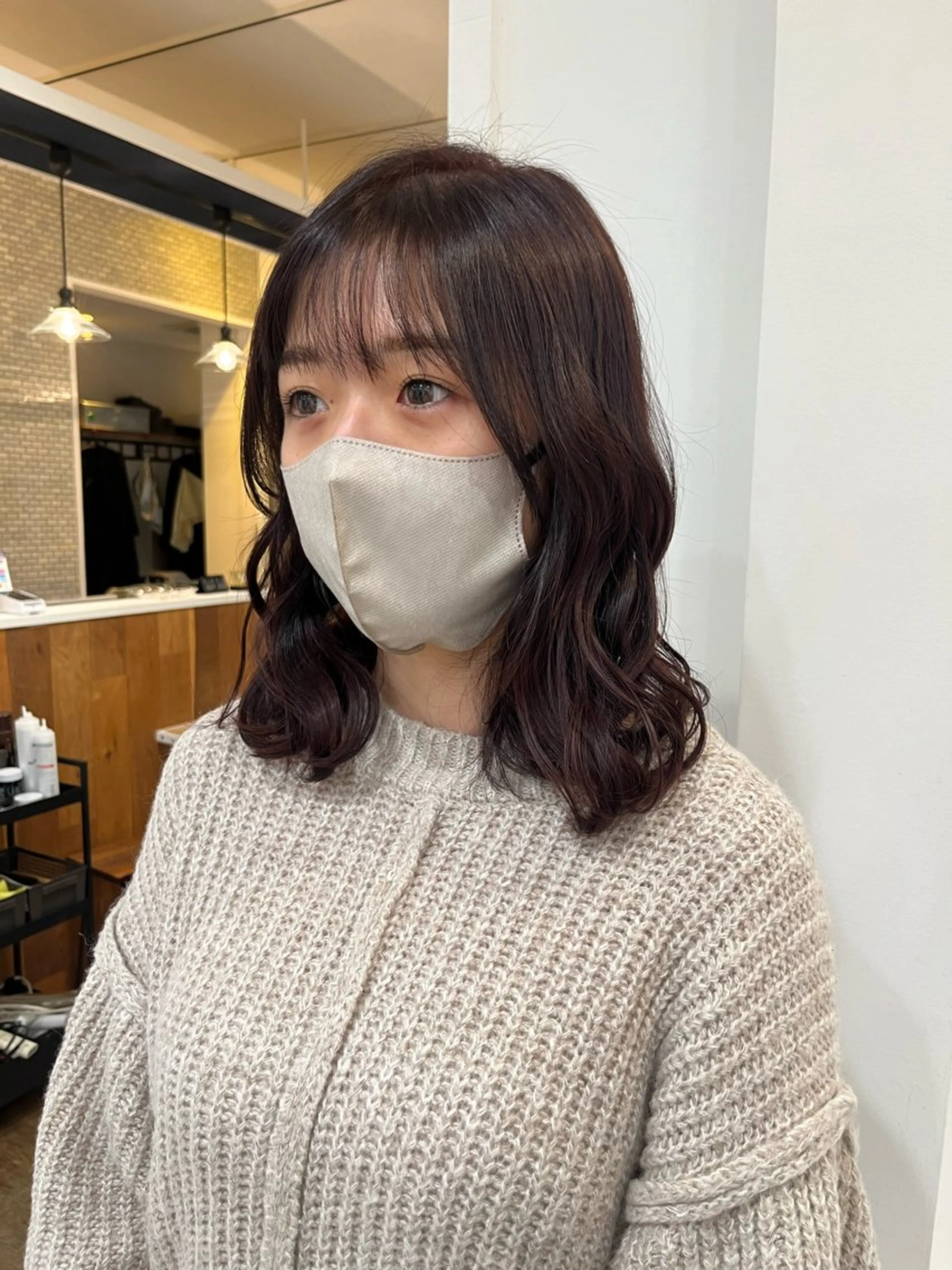 セミロング トリートメント カット ヘアカラー トリートメント 無料カットモデル‪✨ ✂️Nanami🌷のヘアスタイル