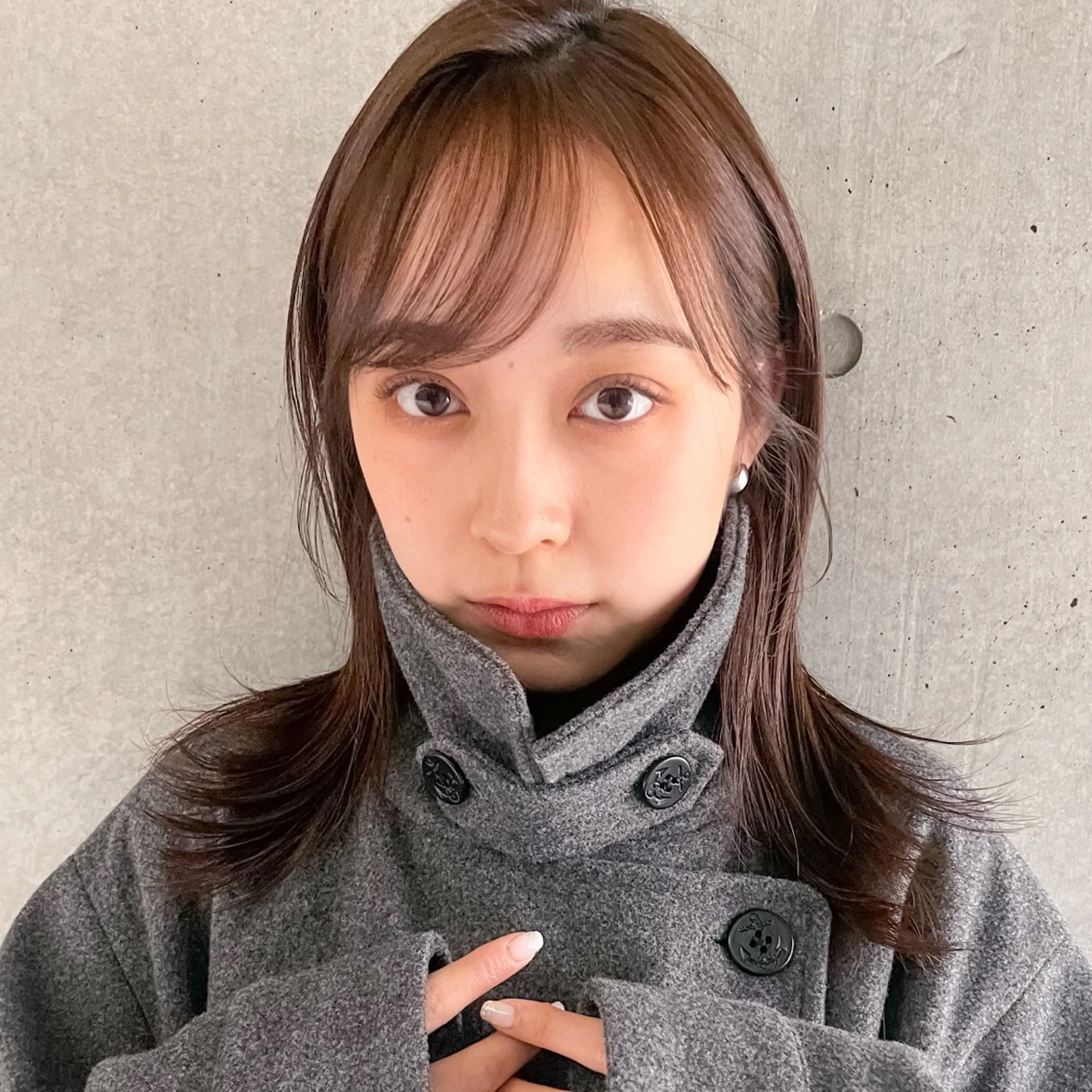 ミディアム カット ヘアカラー 似合わせ/ベージュ /レイヤー/りほ🤍のヘアスタイル