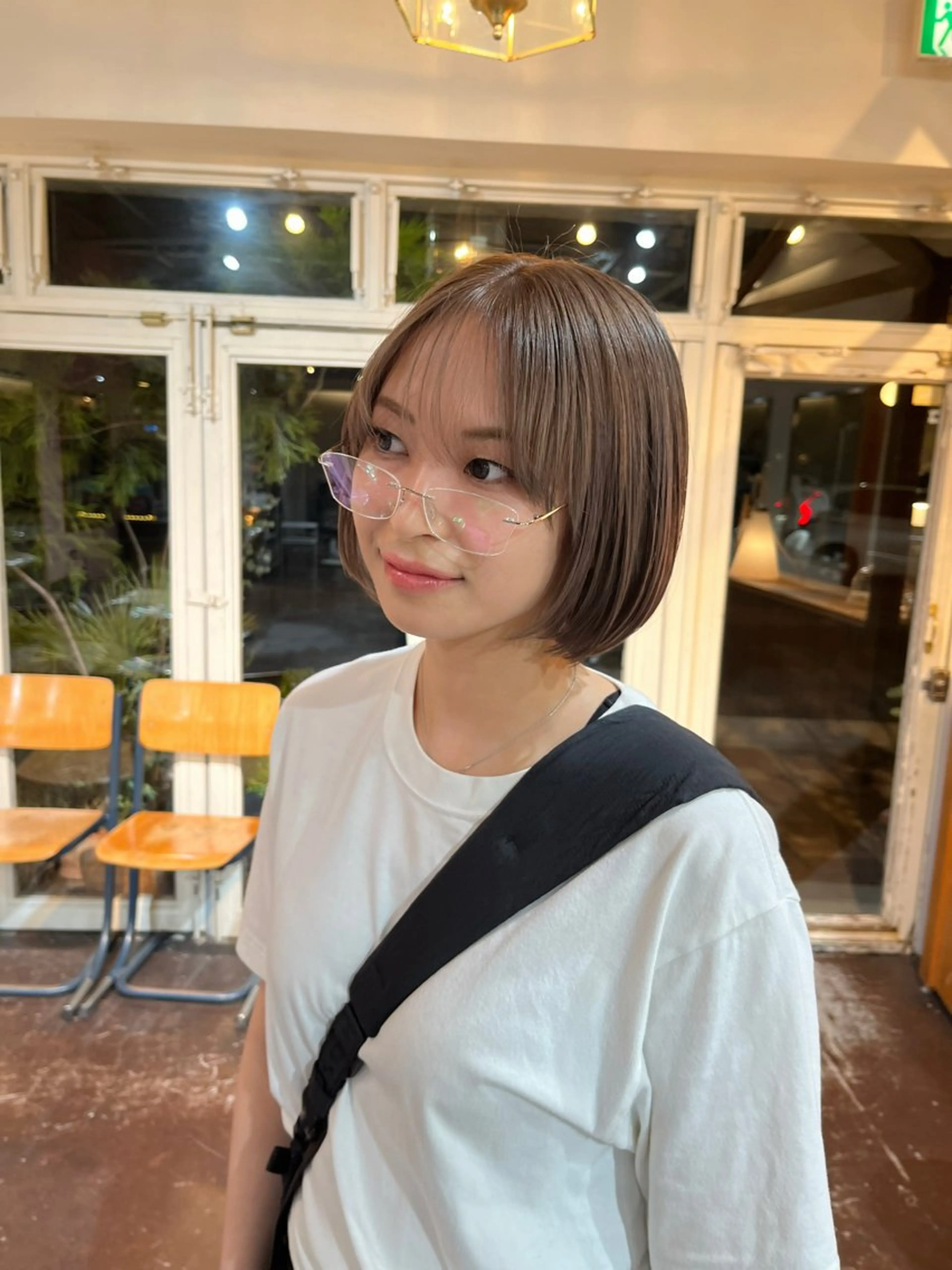 ショート カラー 透明感カラー グレージュ chikashitsu所属・Junmi/ﾁｶｼﾂ /堀江のヘアスタイル