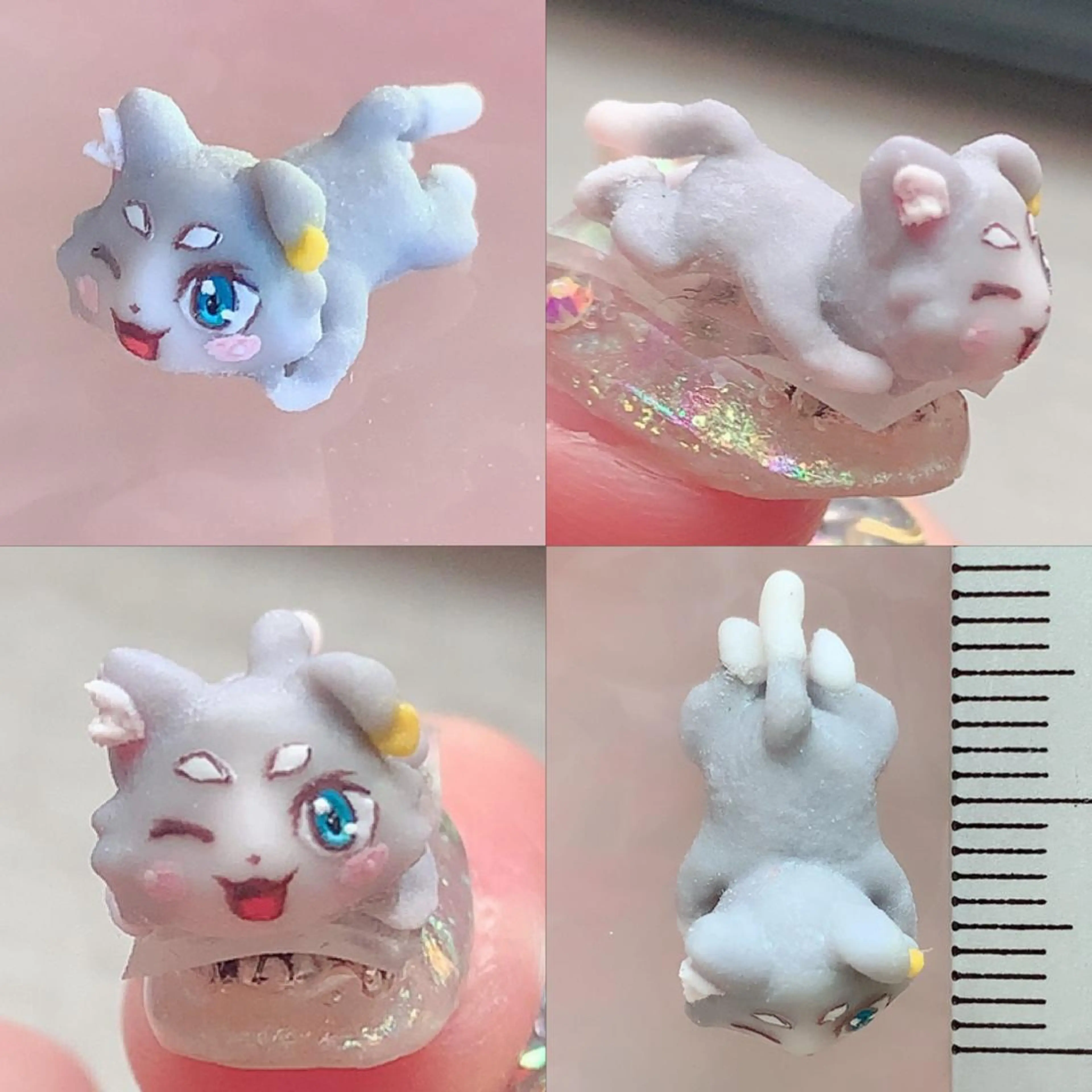 ネイル アートネイル オーロラネイル 氷ネイル・うるうるネイル キラキラネイル 韓国ネイル シェアサロンLei.g(レイジー)所属・3Dアートネイル💗 都築レナのネイルデザイン