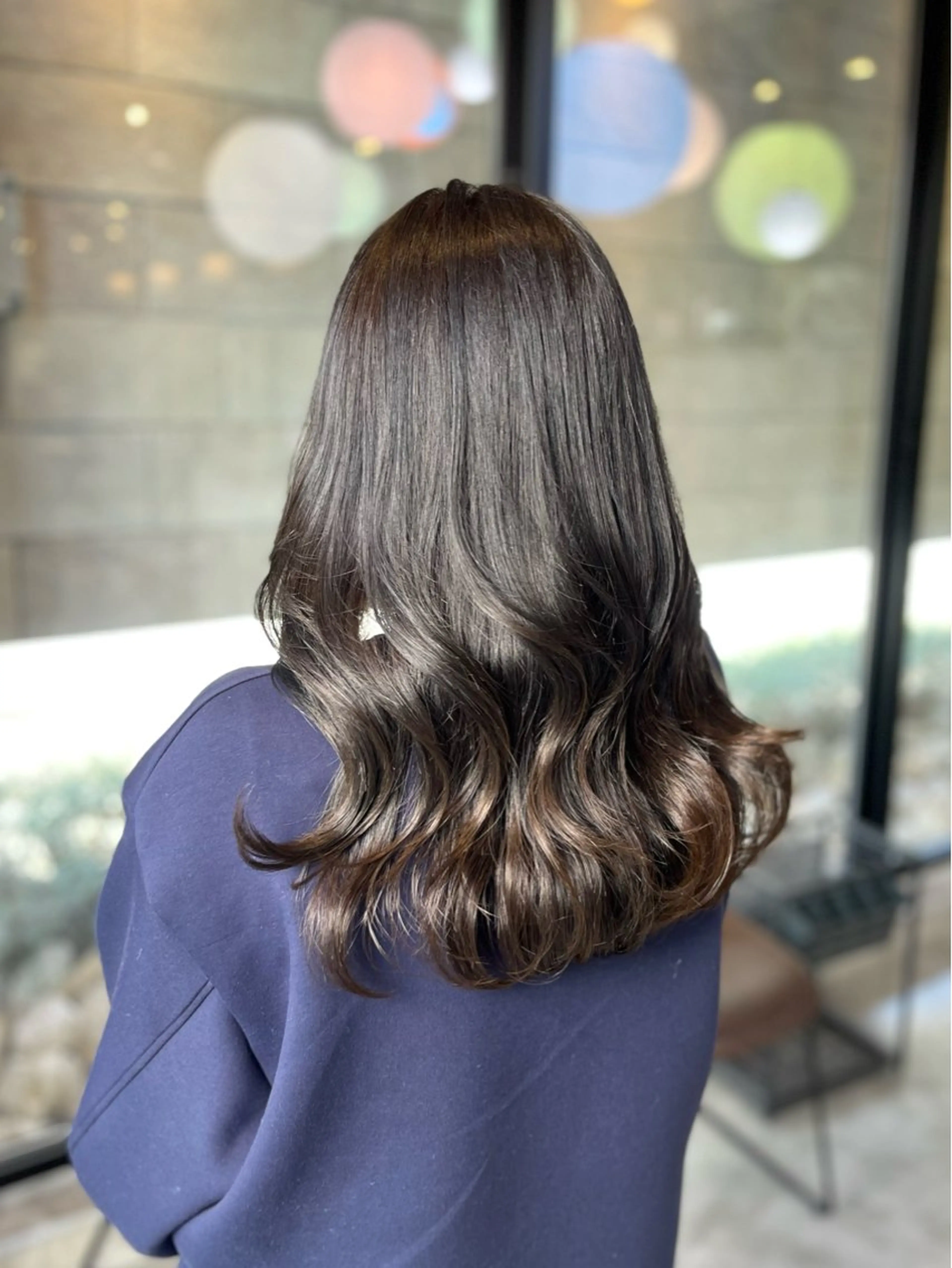 ロング カラー グレージュ カット ヘアカラー lolonois池田 /レイヤー/郷田遥のヘアスタイル