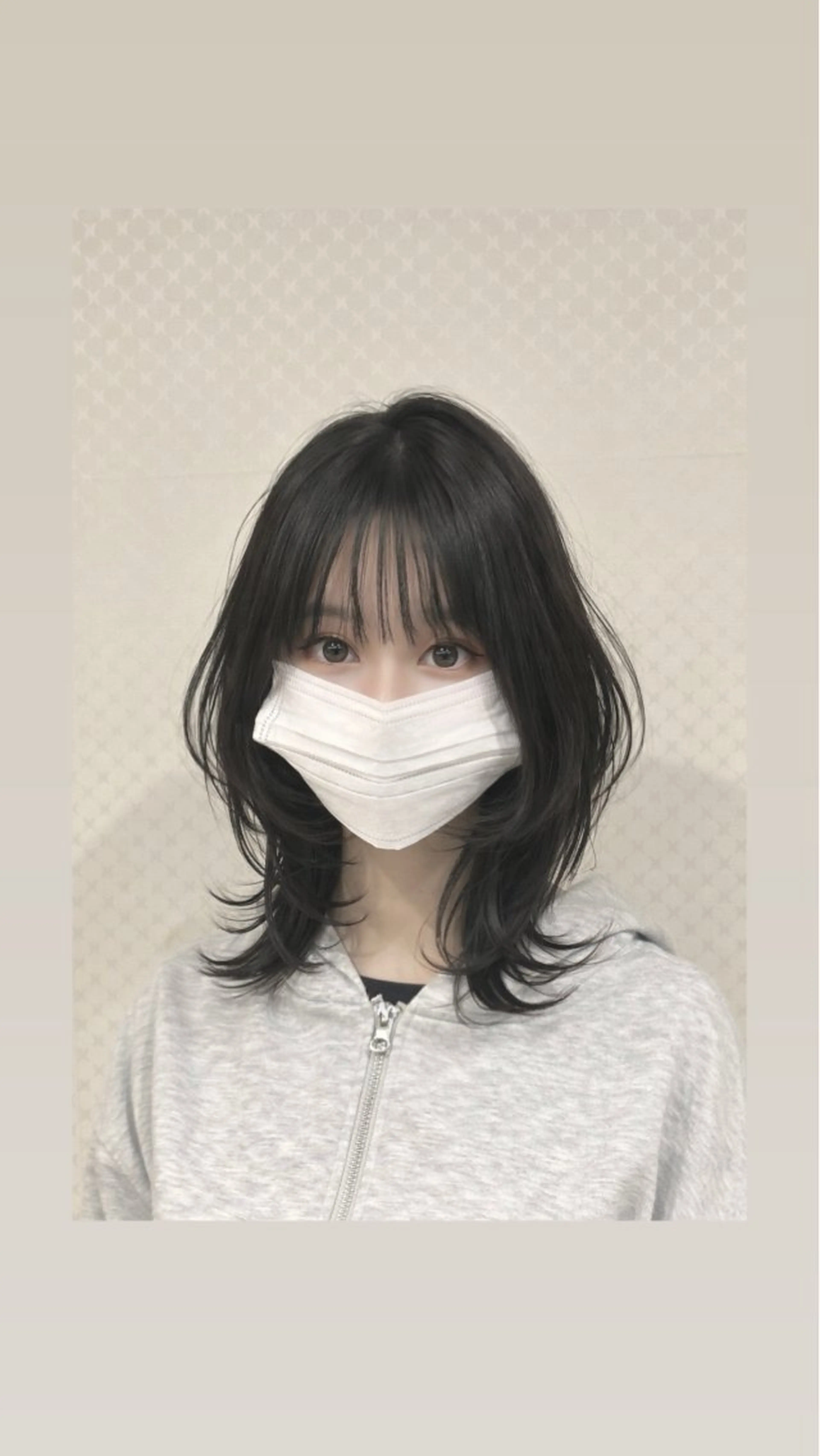 ミディアム ハッシュカット レイヤーカット Labless所属・ショートカット/ 天王寺/Takunaのヘアスタイル