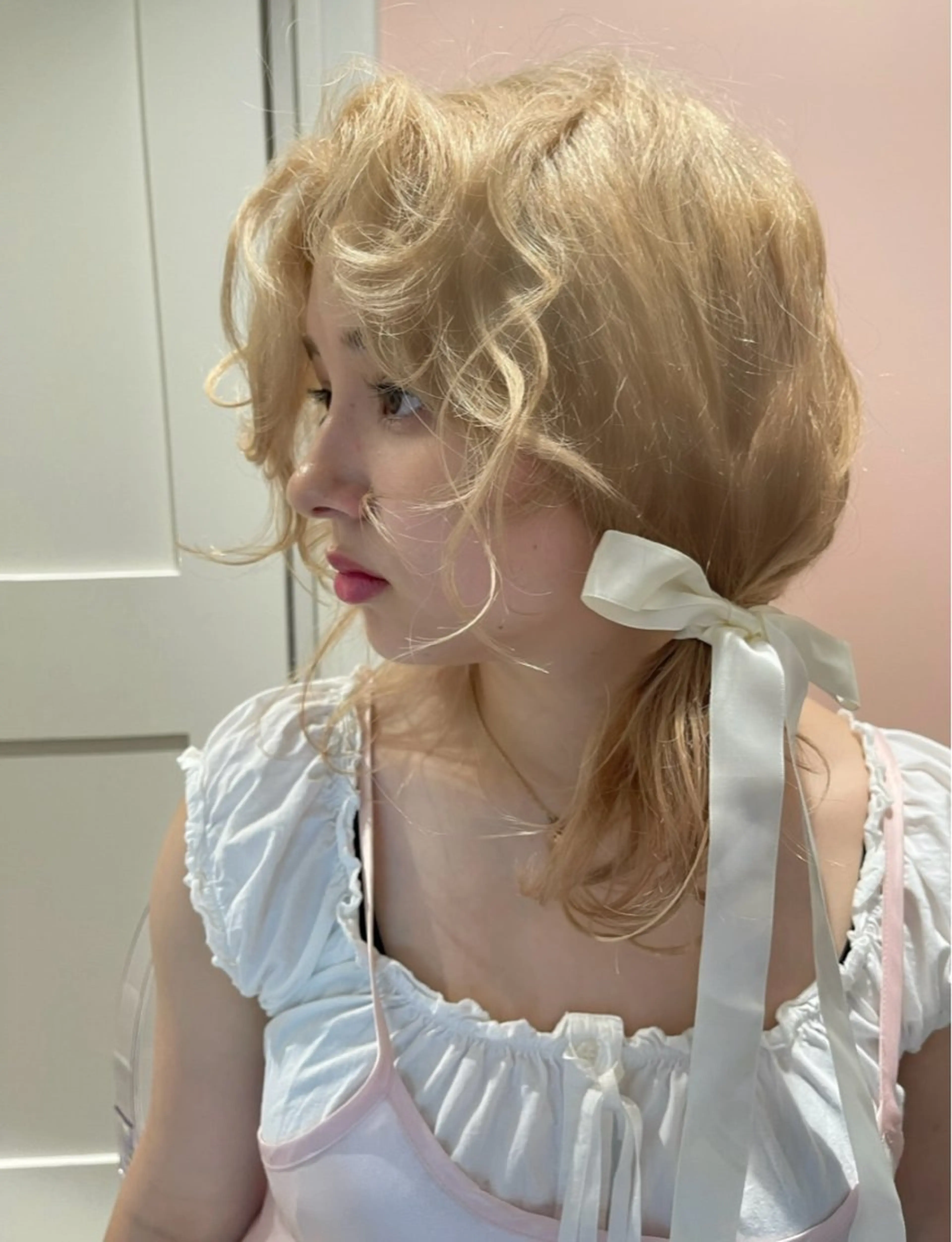 ミディアム カラー ヘアアレンジ ヘアセット the path sora♡のヘアスタイル