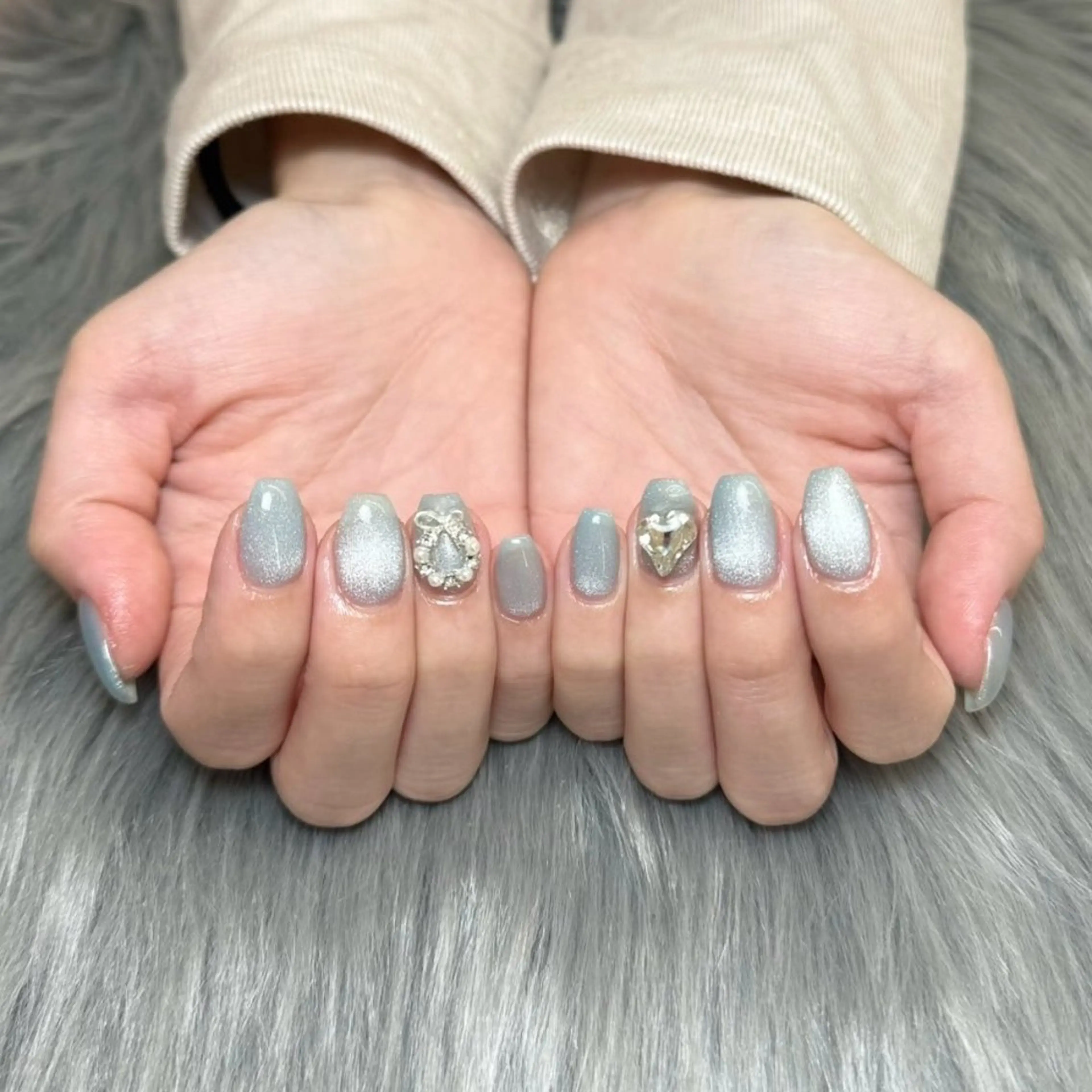 🧚🏻‍♀️🧚🏻《ジェルネイル》うる艶マグネット✨ジェルオフ無料の写真