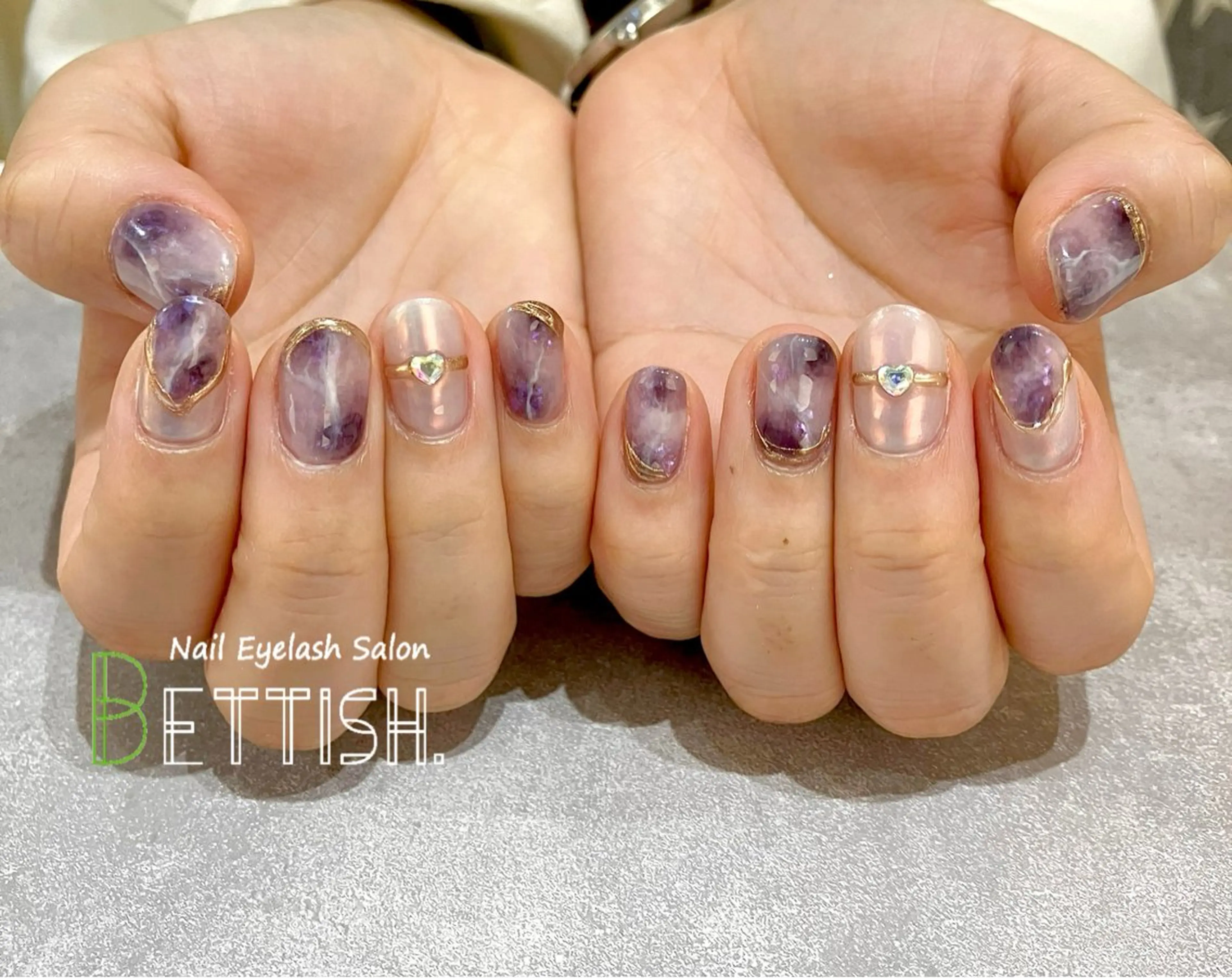 ネイル 大理石ネイル(マーブル) 持ち込み ニュアンスネイル ハンドネイル BETTISH. KUMIKO☺︎︎のネイルデザイン