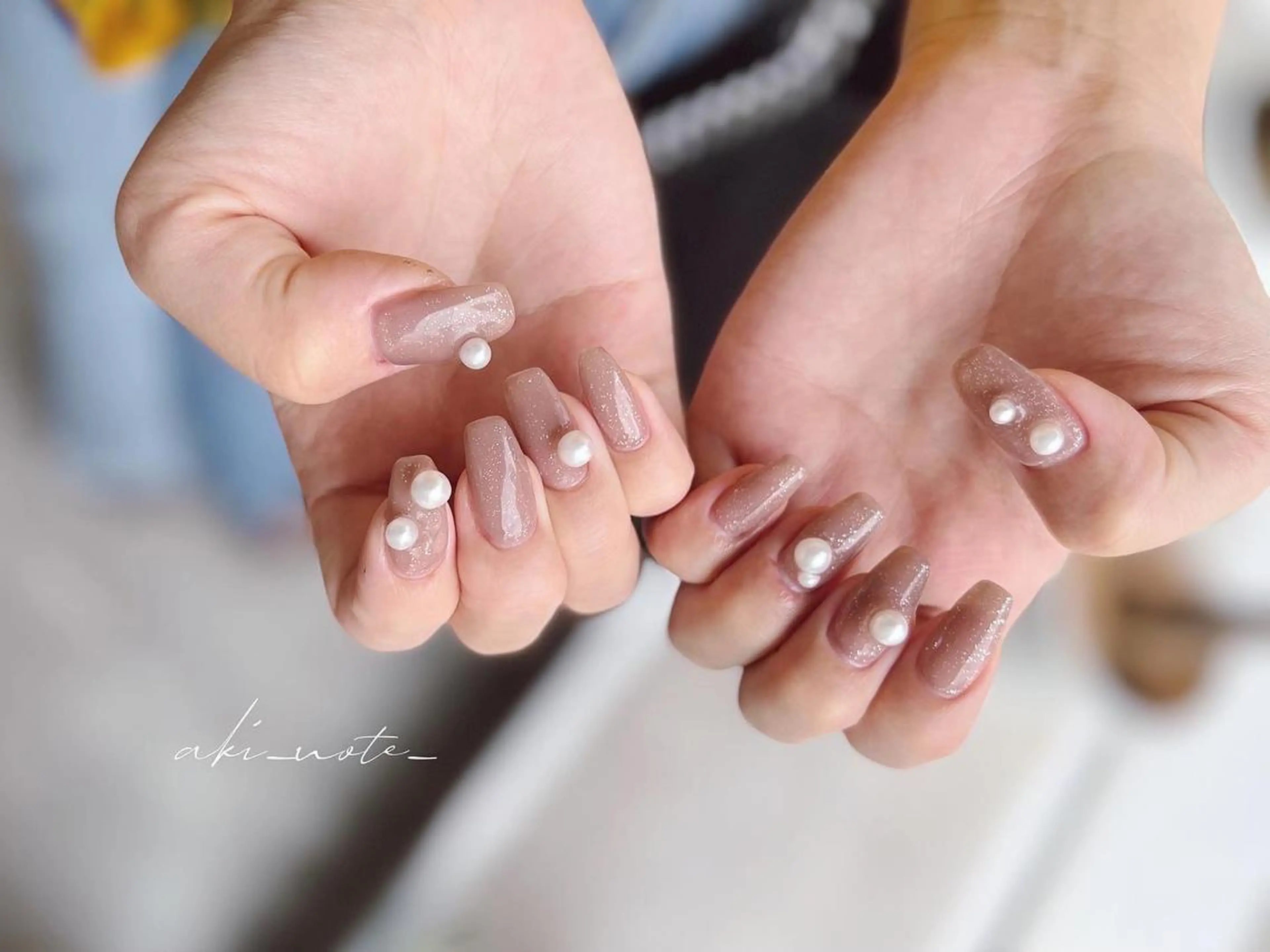 ネイル ジェルネイル 氷ネイル・うるうるネイル 韓国ネイル ニュアンスネイル シンプルネイル ハンドネイル フットネイル GRANDE大須 栄/店長 aki🌙のネイルデザイン