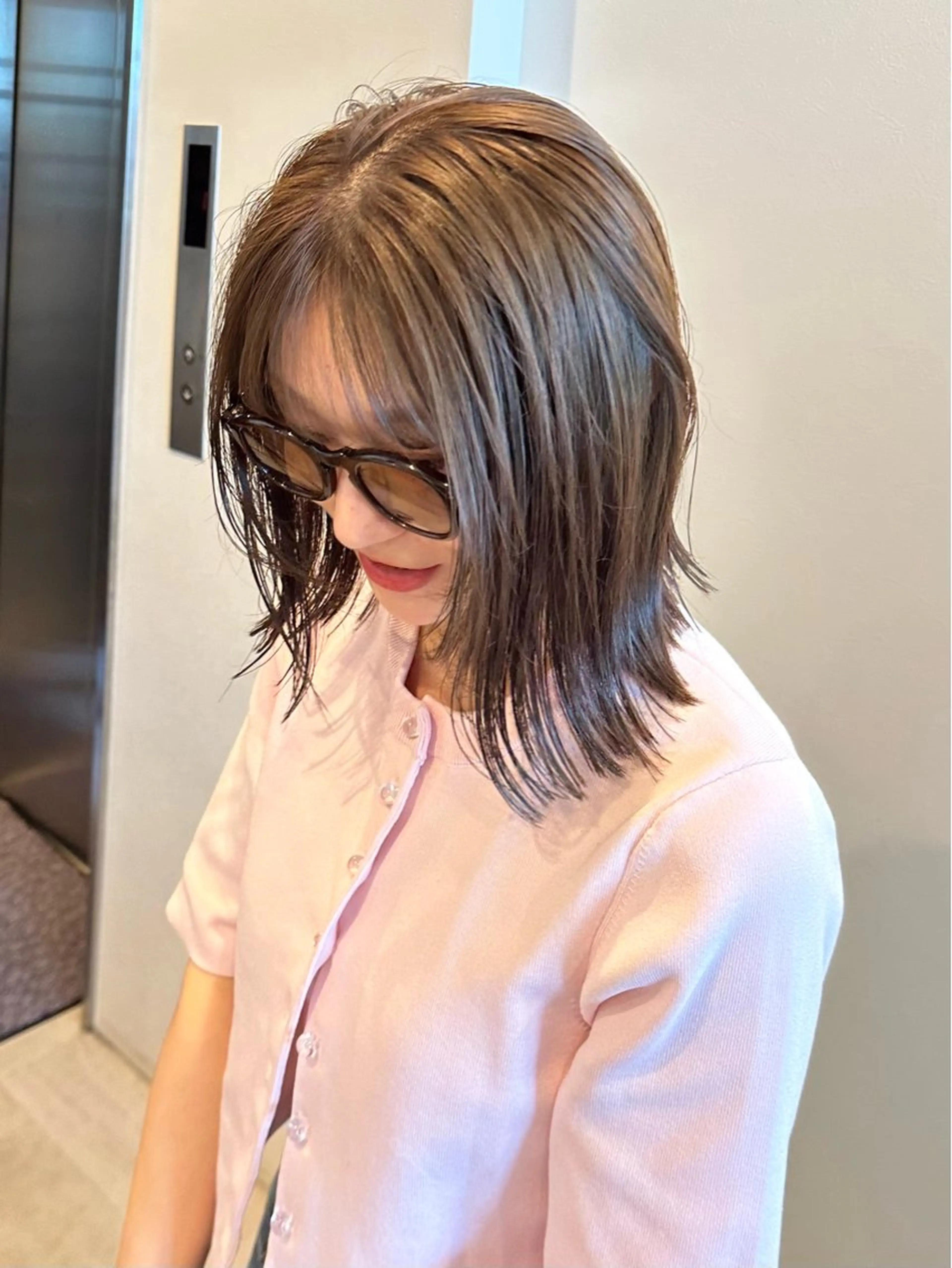 ミディアム ボブ カット ヘアカラー トリートメント ✨透明感カラー 恵比寿HAYATO✨のヘアスタイル