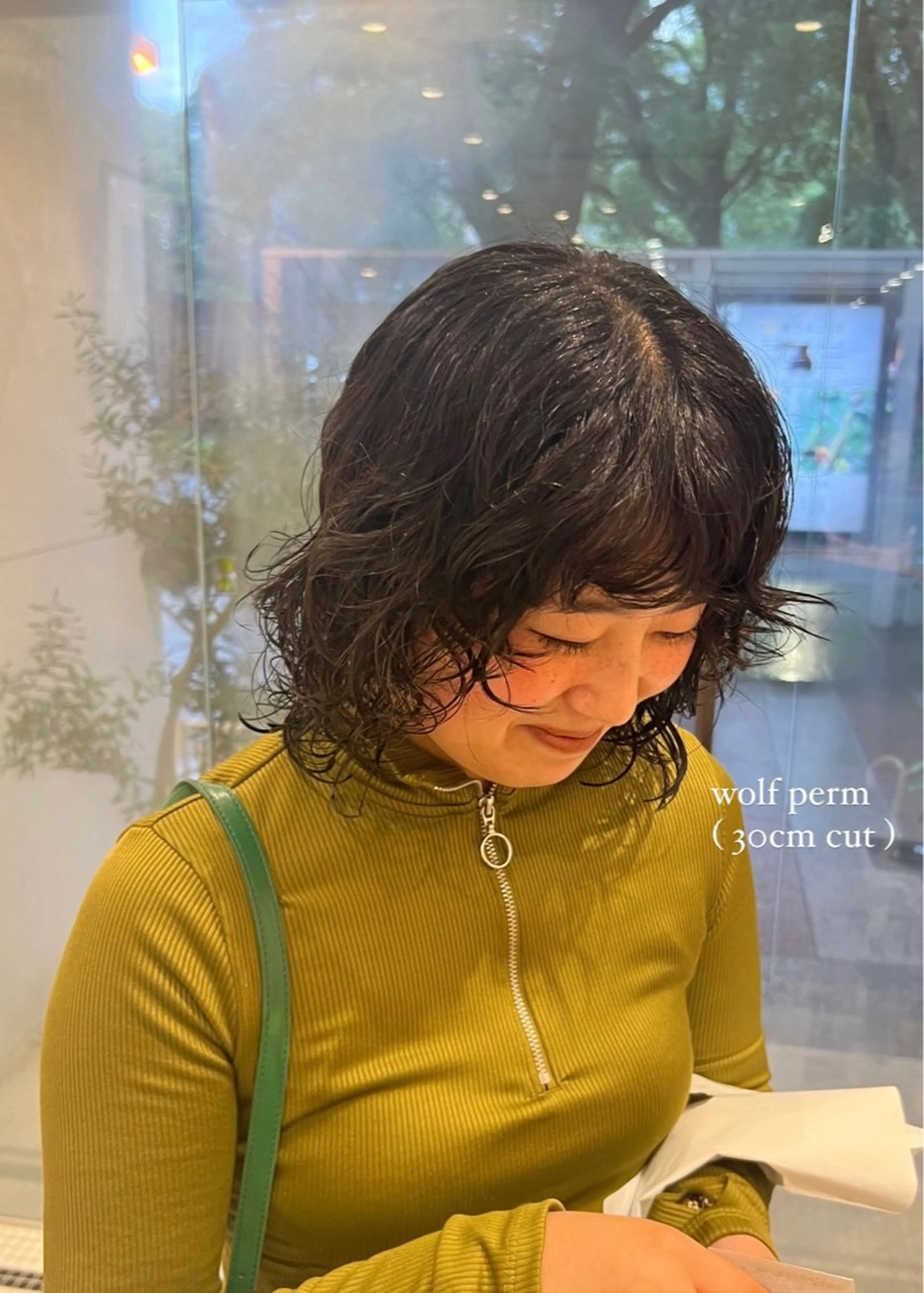 ミディアム ミディアムパーマ 伸ばしかけ パーマ/名古屋パーマ / コデラ ナナホのヘアスタイル