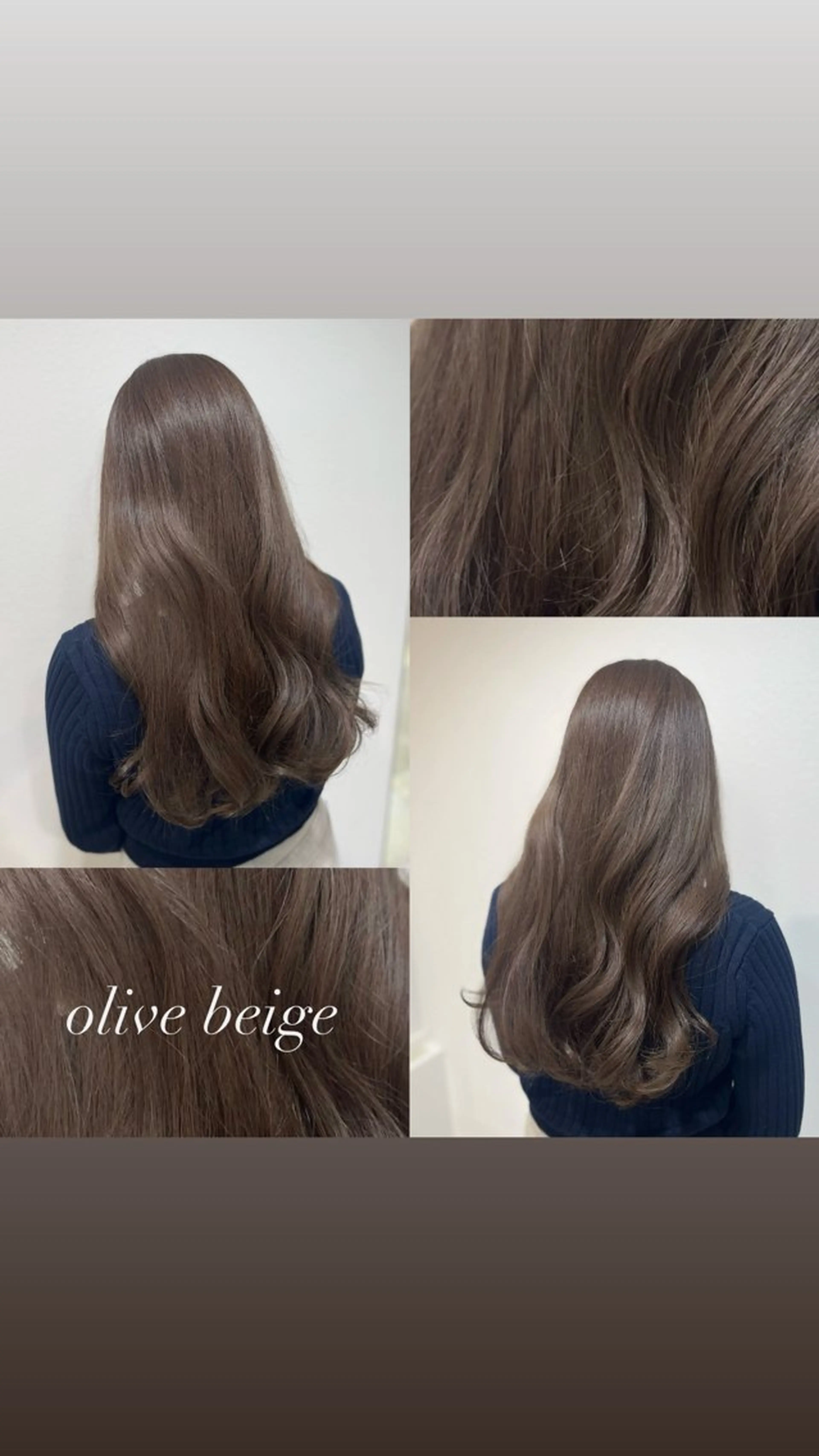 ロング カラー 透明感カラー オリーブカラー カット ヘアカラー トリートメント 透明感カラー／ 艶感カラー／RAMUのヘアスタイル