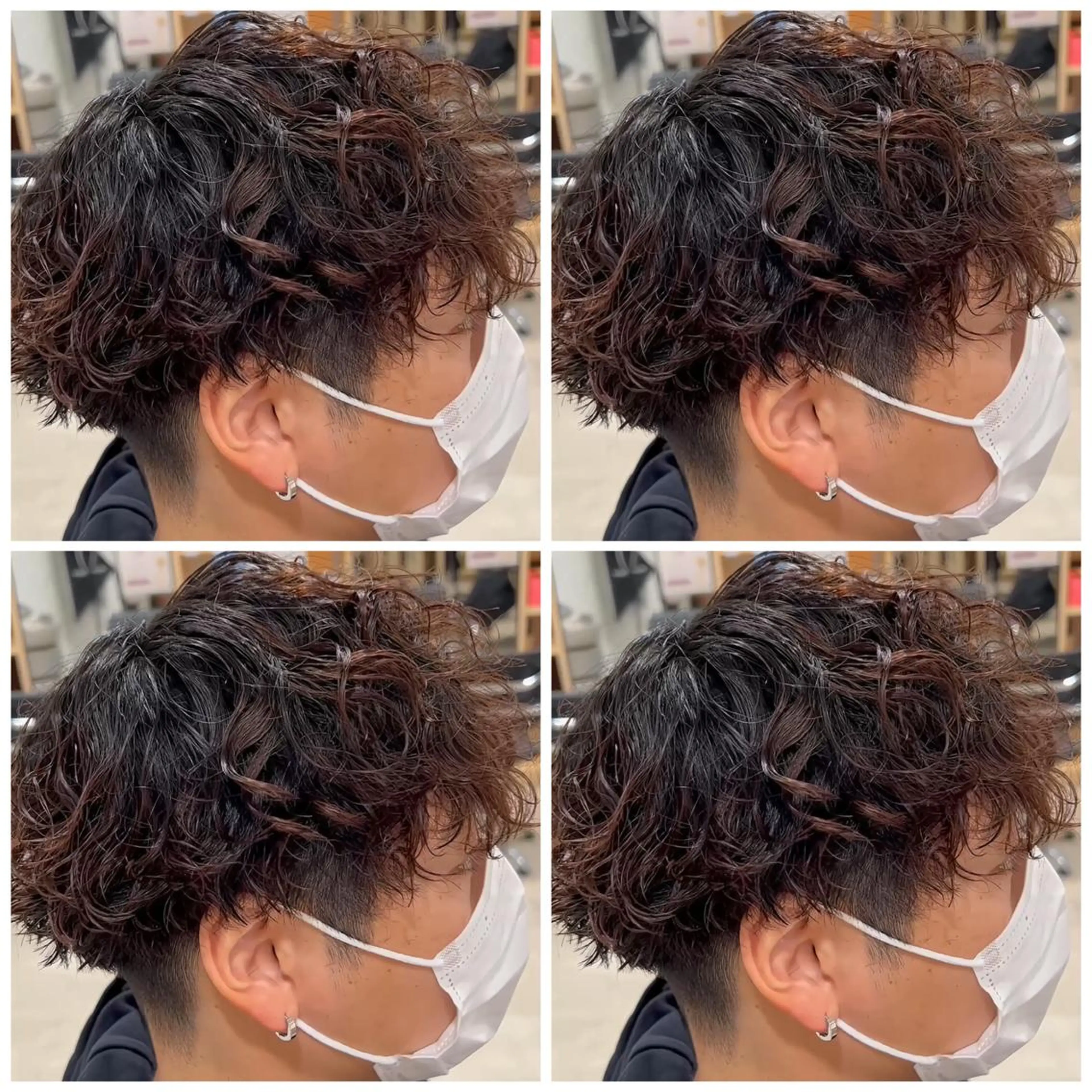 パーマ メンズ 心斎橋バレイヤージュ 小林勝貴のヘアスタイル