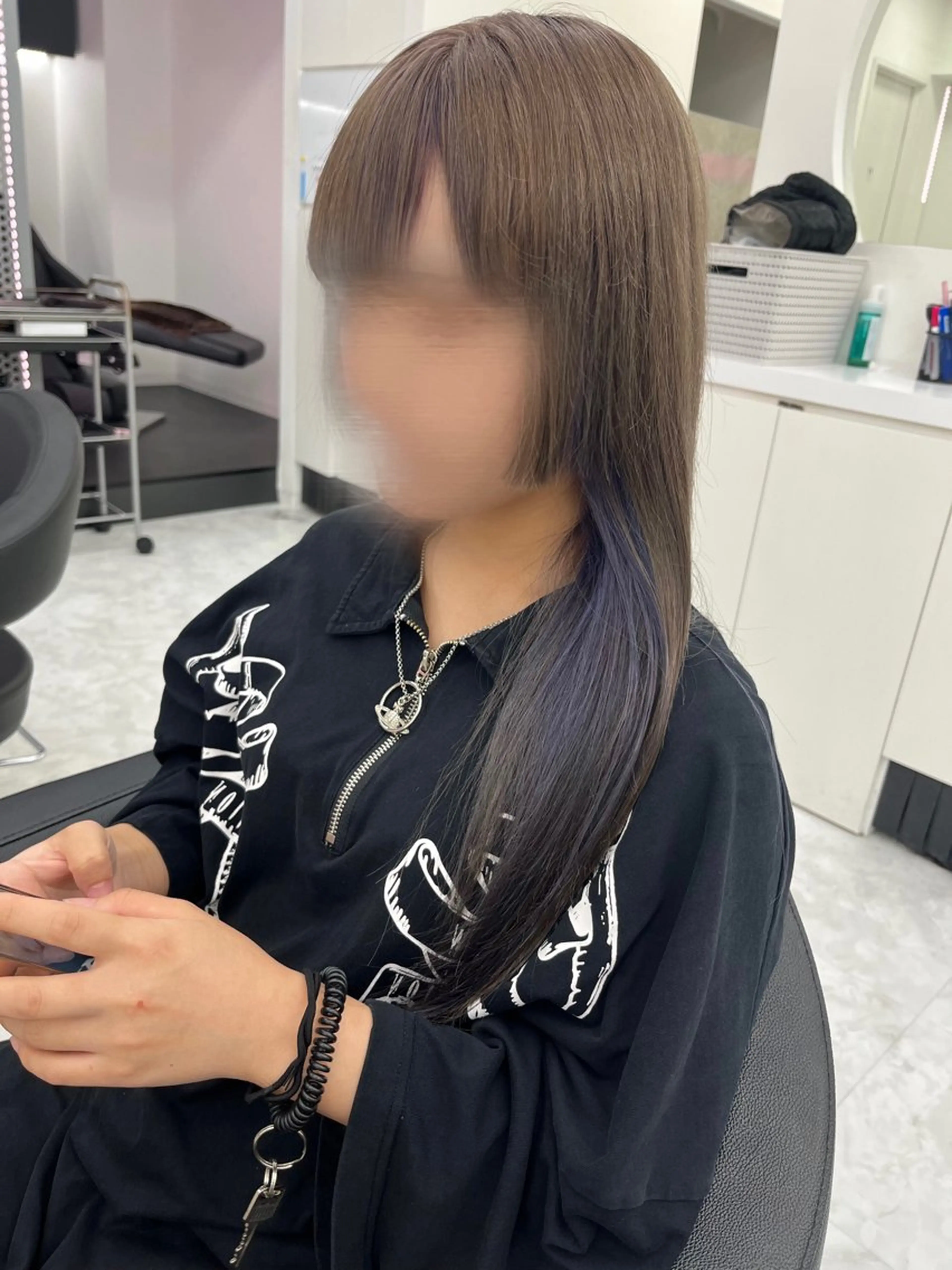 ロング カラー インナーカラー ラベンダーカラー ヘアカラー トリートメント 💖トレンド秋冬 カラー💖FUTAのヘアスタイル