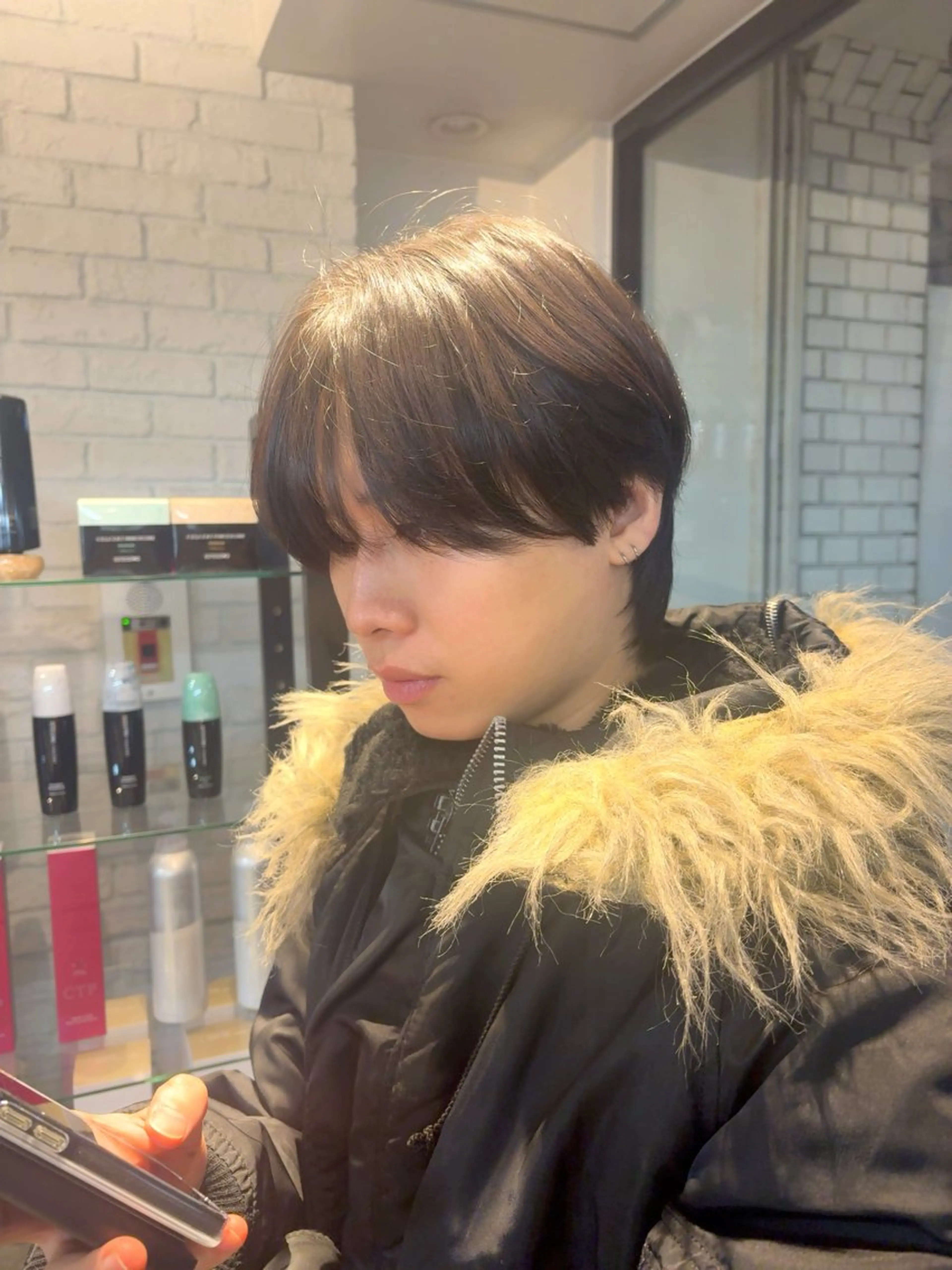 メンズ マッシュウルフ マッシュ メンズウルフカット ウルフカット カット 熊田 秀佳のヘアスタイル