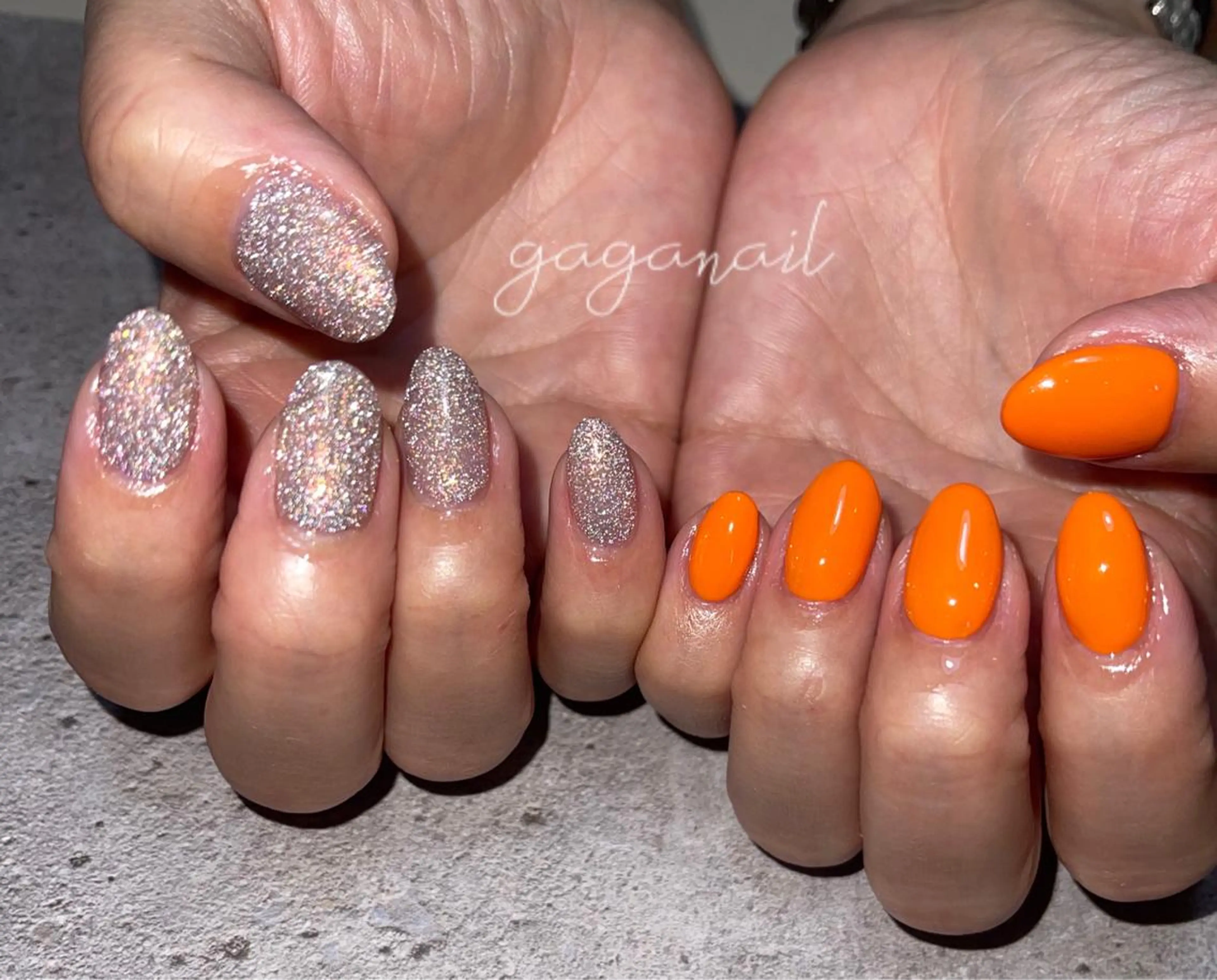 ネイル フラッシュネイル ジェルネイル ワンカラーネイル nailsalon gagaのネイルデザイン