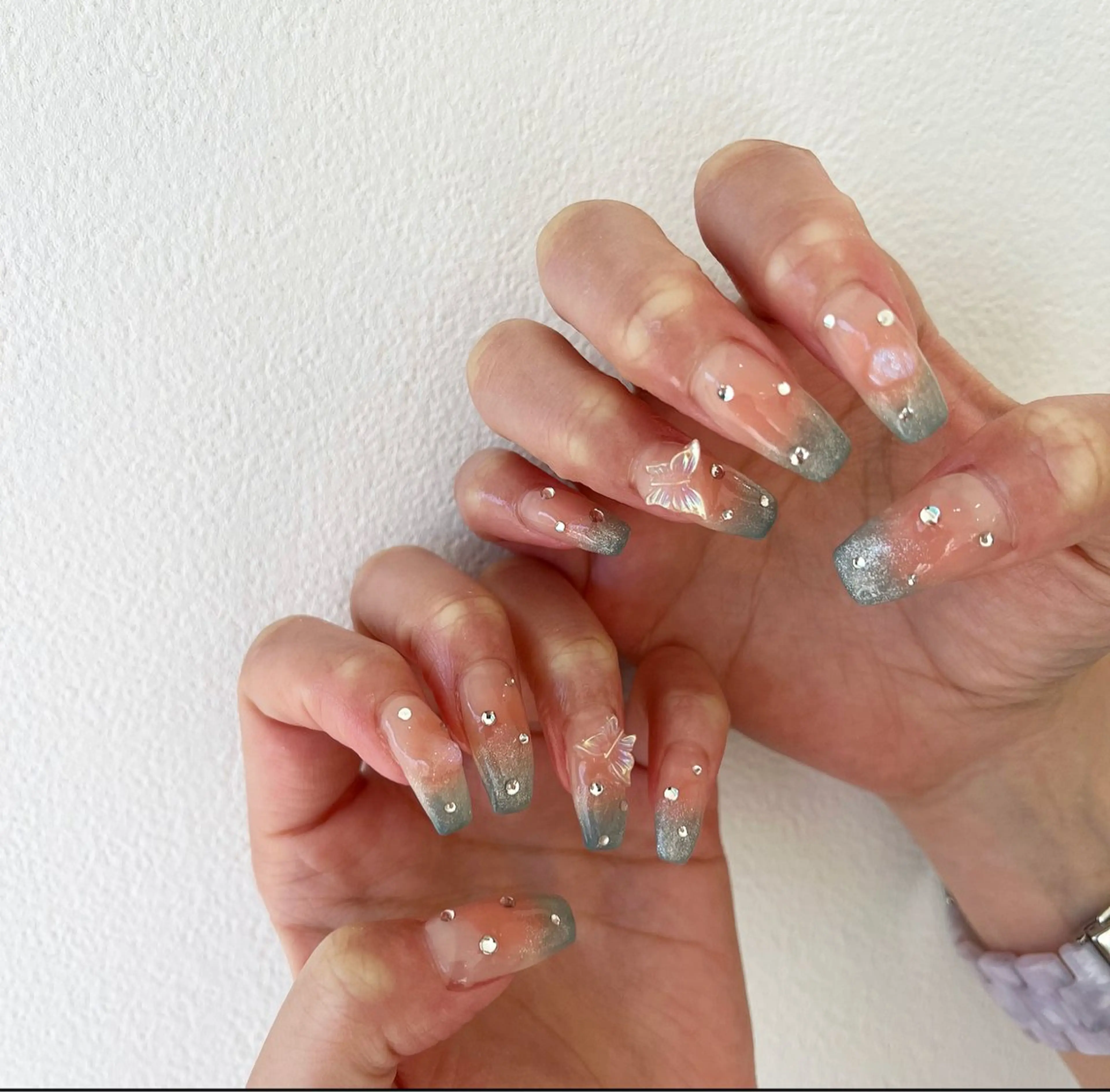ネイル チークネイル フットネイル フレンチネイル マグネットネイル マグネットフレンチ #Amin所属・#Amin nail salonのネイルデザイン