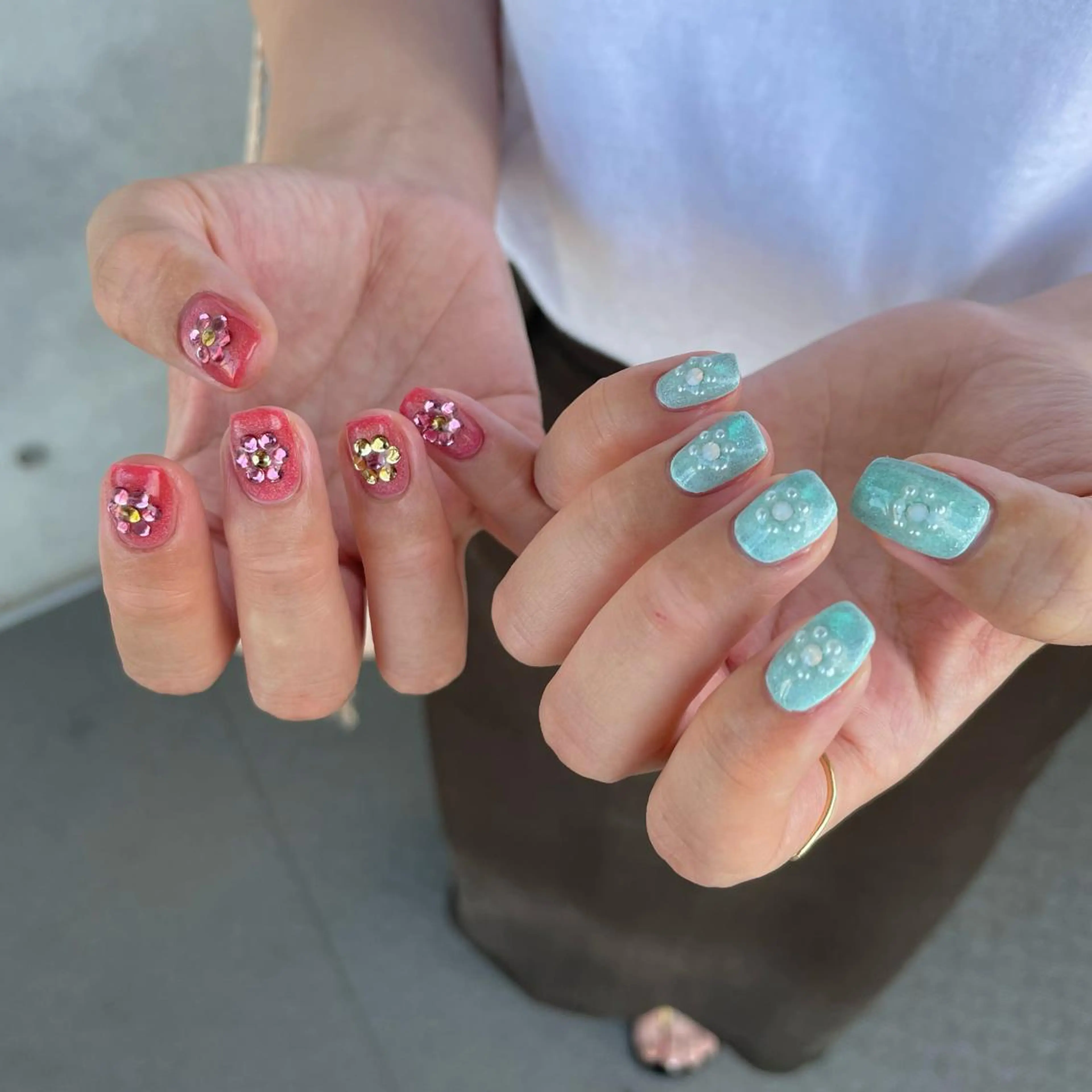 ネイル キラキラネイル マグネットネイル twoo______ miyuのネイルデザイン