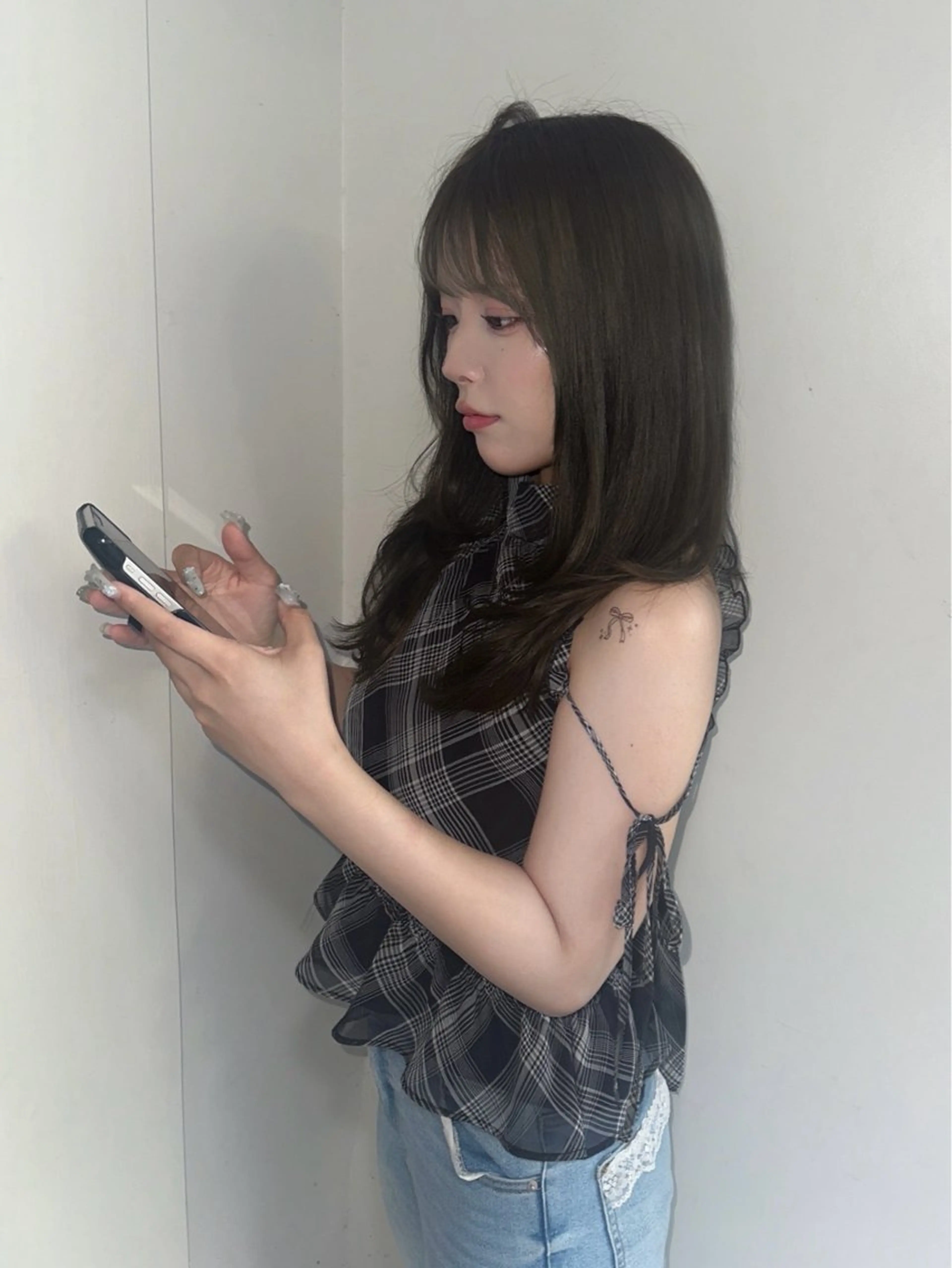 ロング カラー カット ヘアカラー トリートメント 松本 雪愛のヘアスタイル