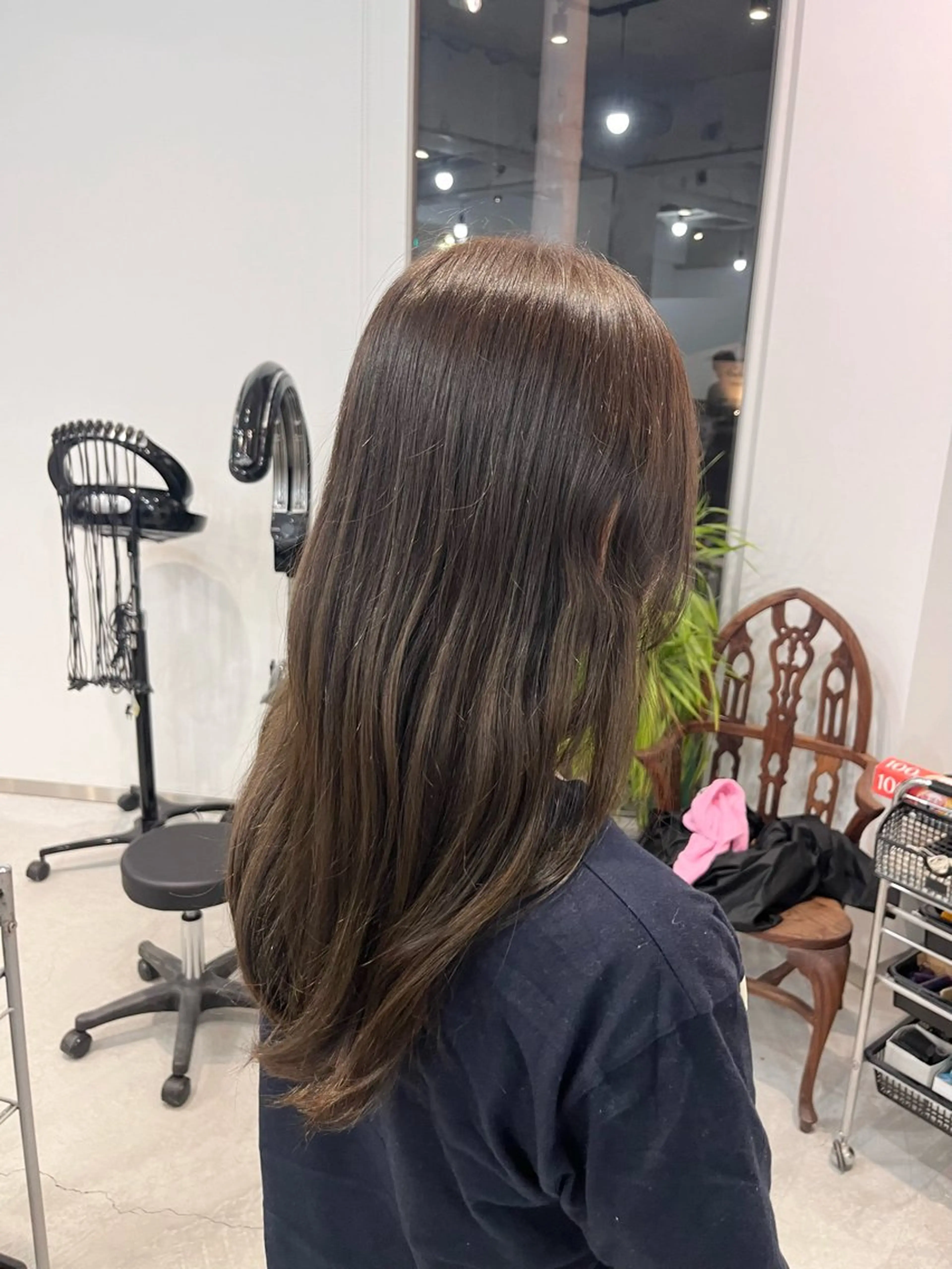 ロング カラー オリーブカラー 小笹 耕平のヘアスタイル