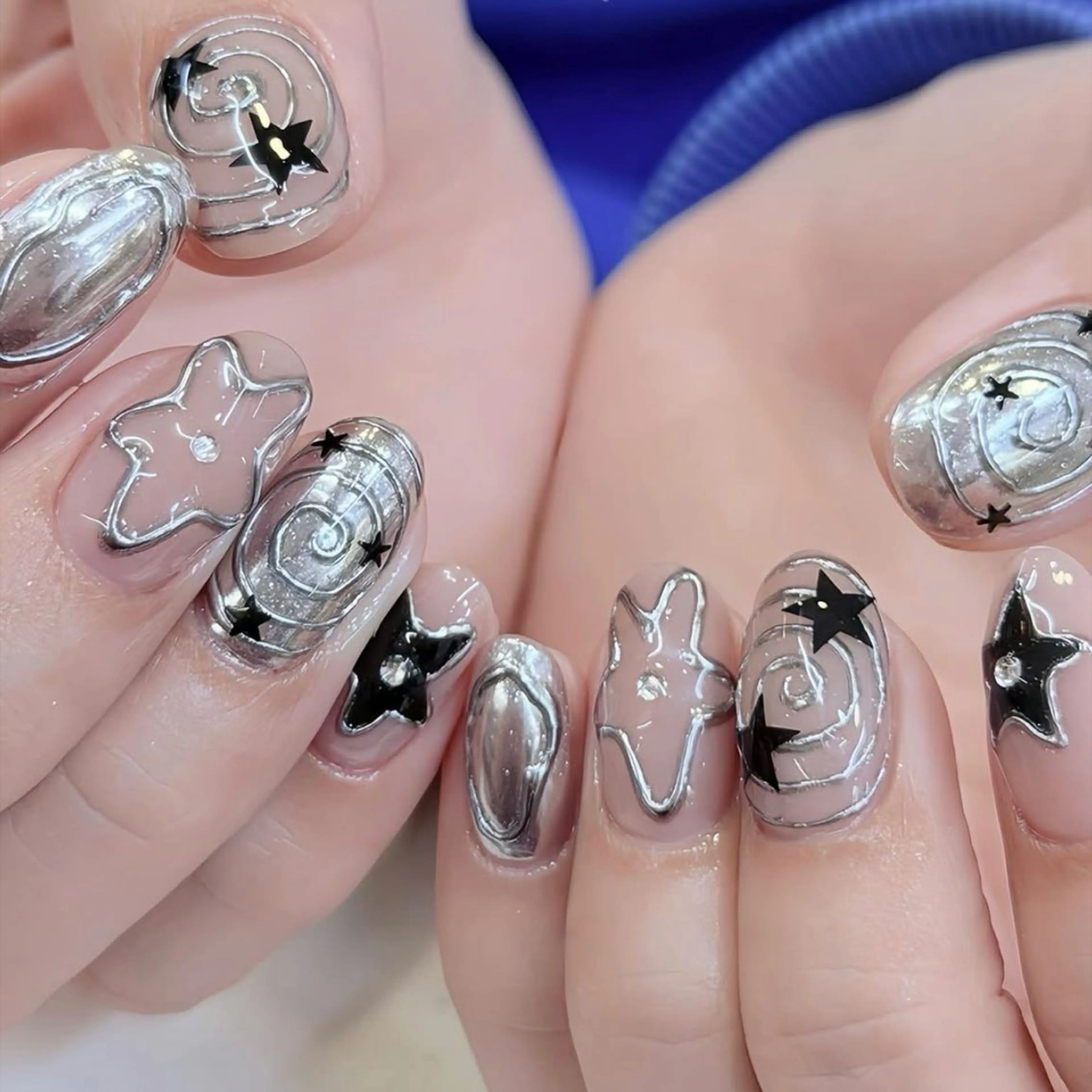 ネイル アートネイル 長さ出し フレンチネイル ジェルネイル グラデーション ハンドネイル Rin Rinのネイルデザイン