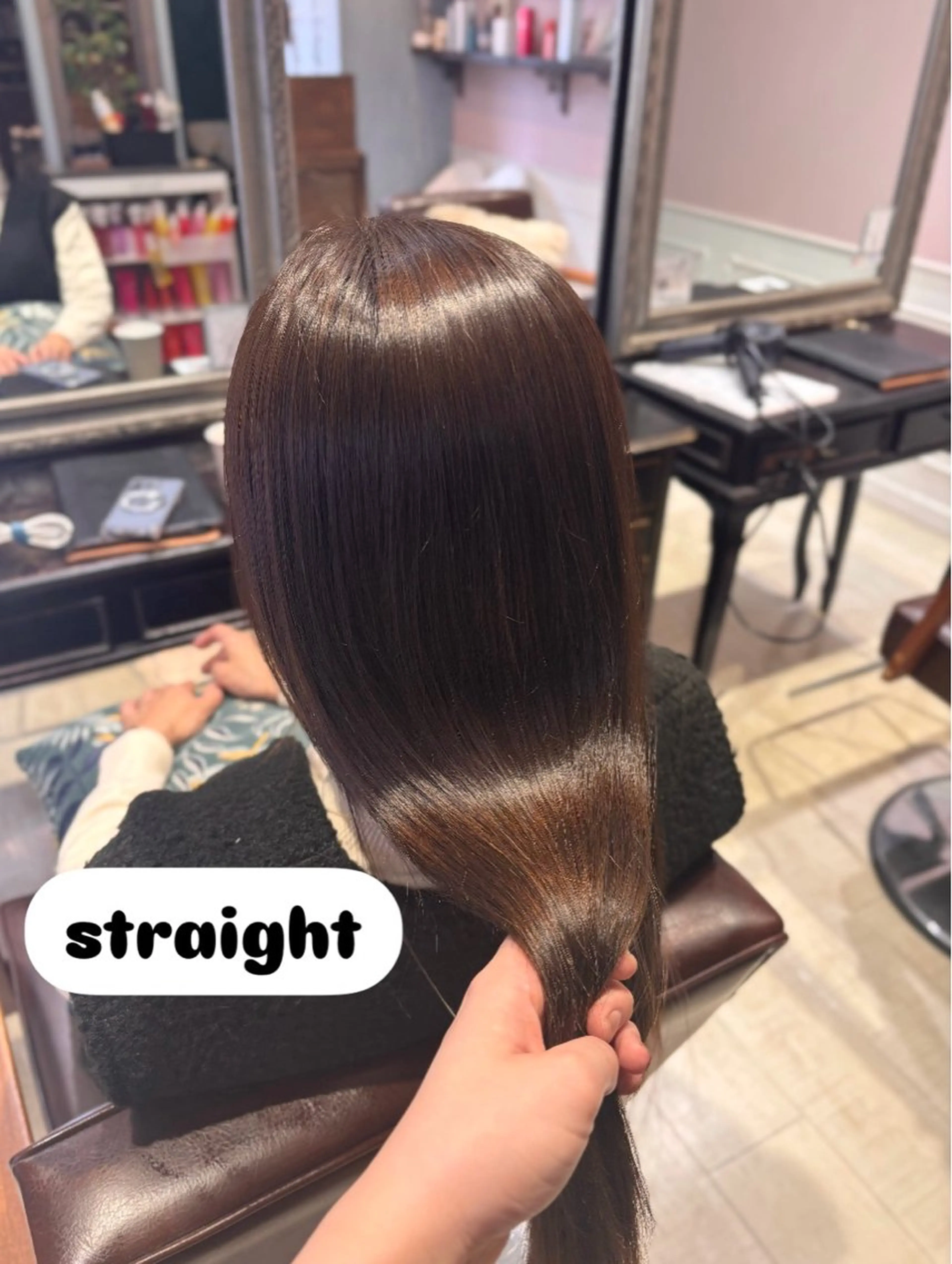 ✨💎人気No.2  ツヤさらストレート💎✨《髪質改善縮毛矯正+✂︎カット+オージュア1step treatment》の写真
