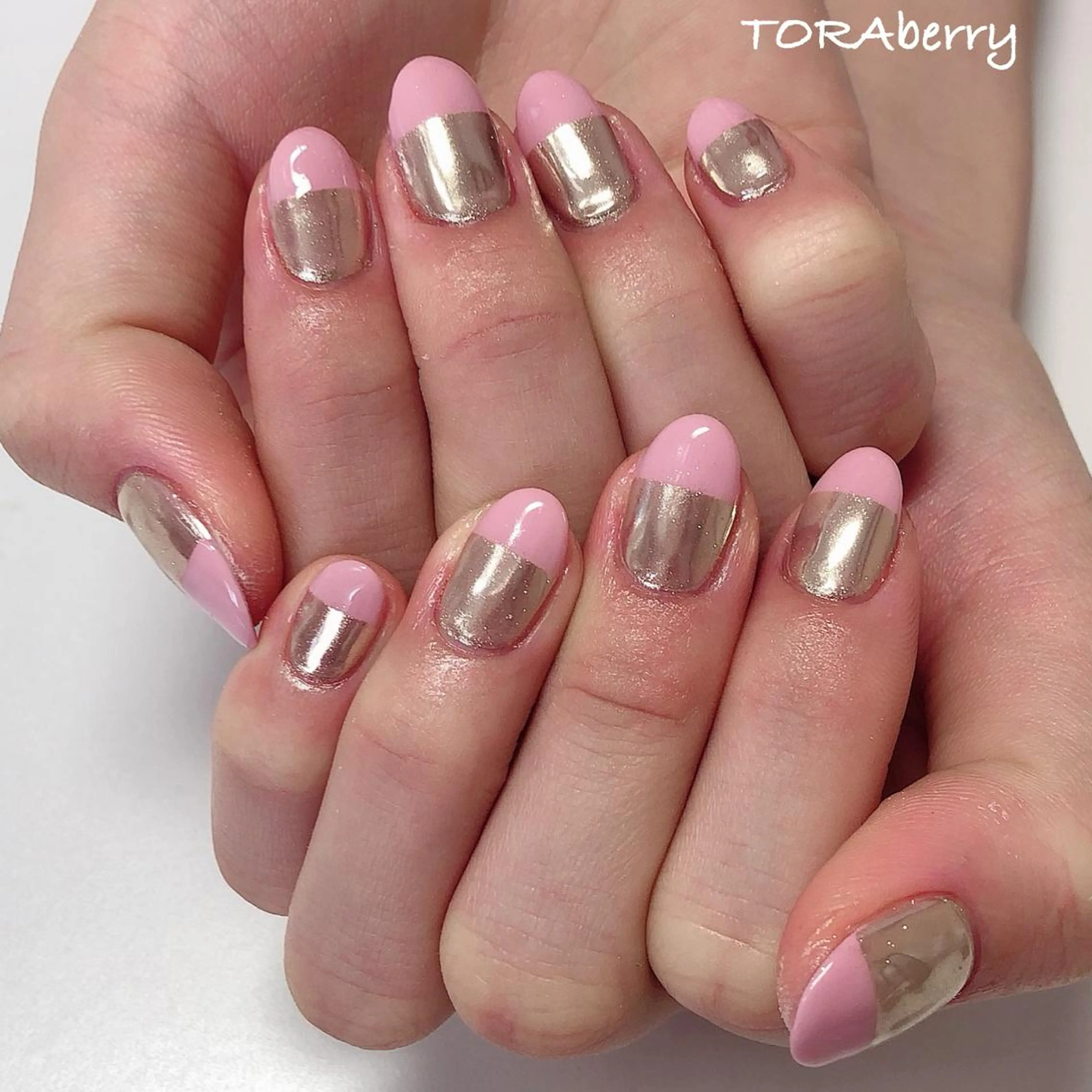 ネイル ミラーネイル ハンドネイル ネイリスト なつみのネイルデザイン