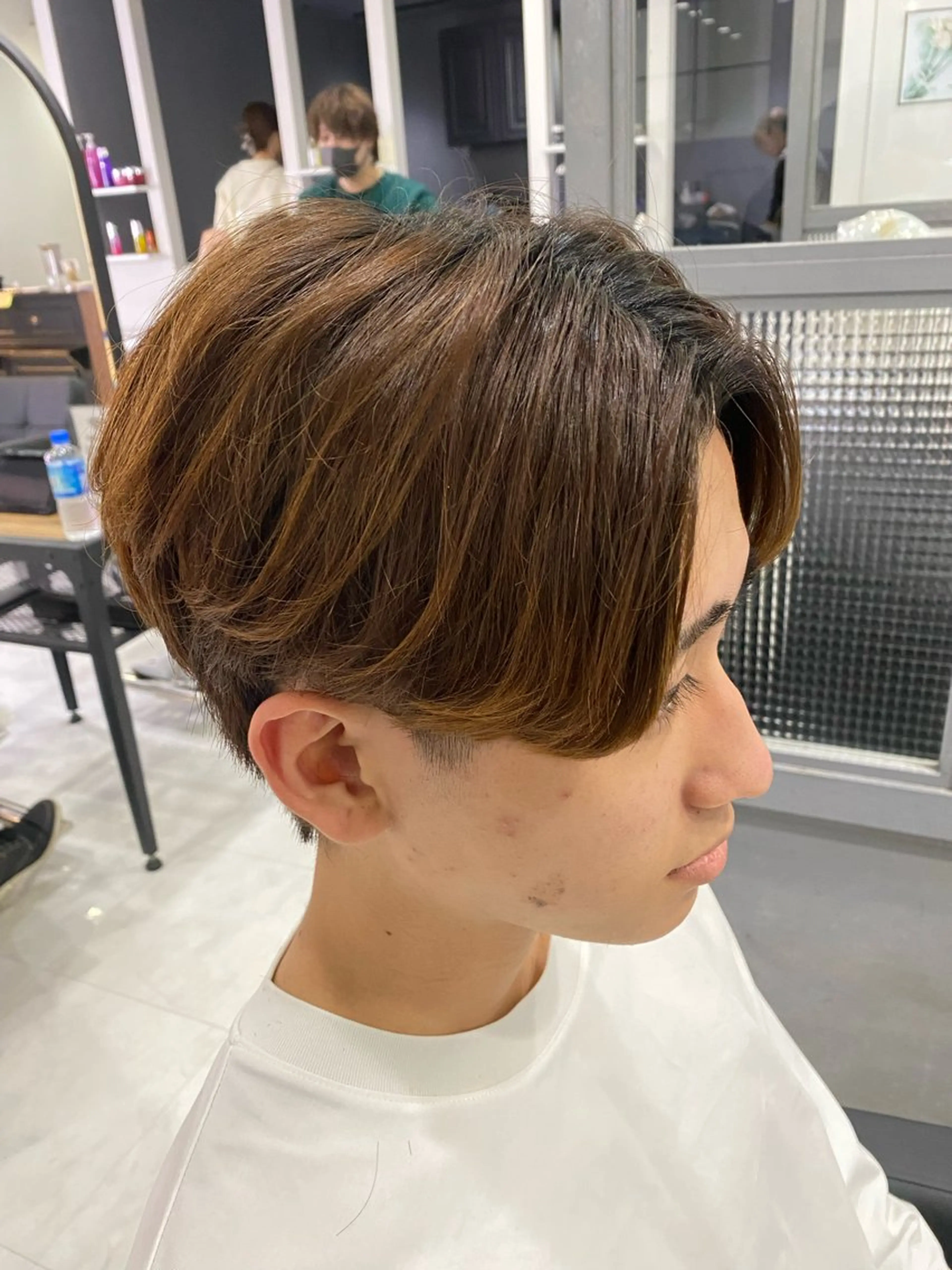 ミディアム メンズ カット 🟣メンズパーマ 川端 永遠🟣のヘアスタイル