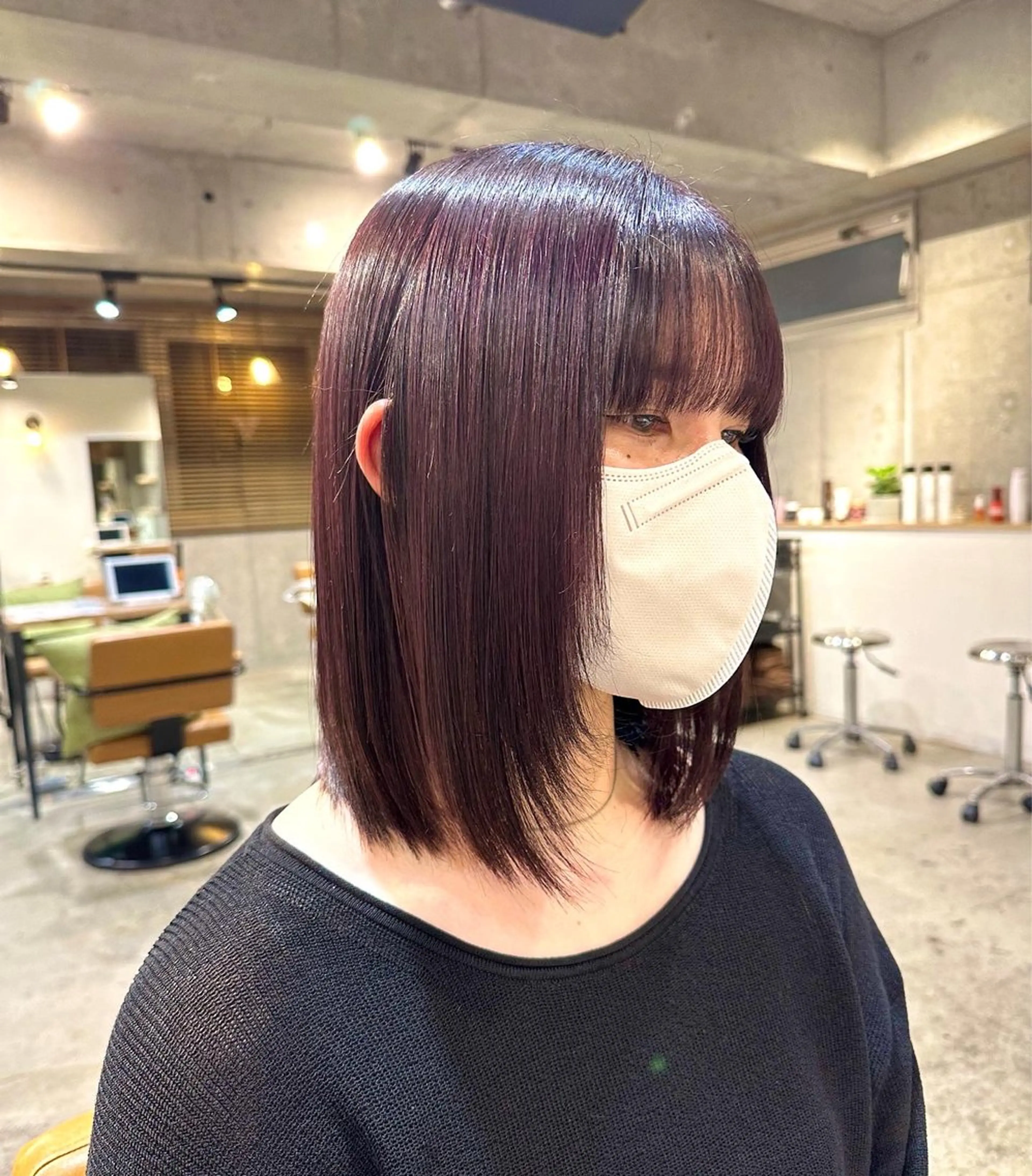 カラー 韓国レイヤー・ボブ/ 暖色⭐️優香⭐️のヘアスタイル