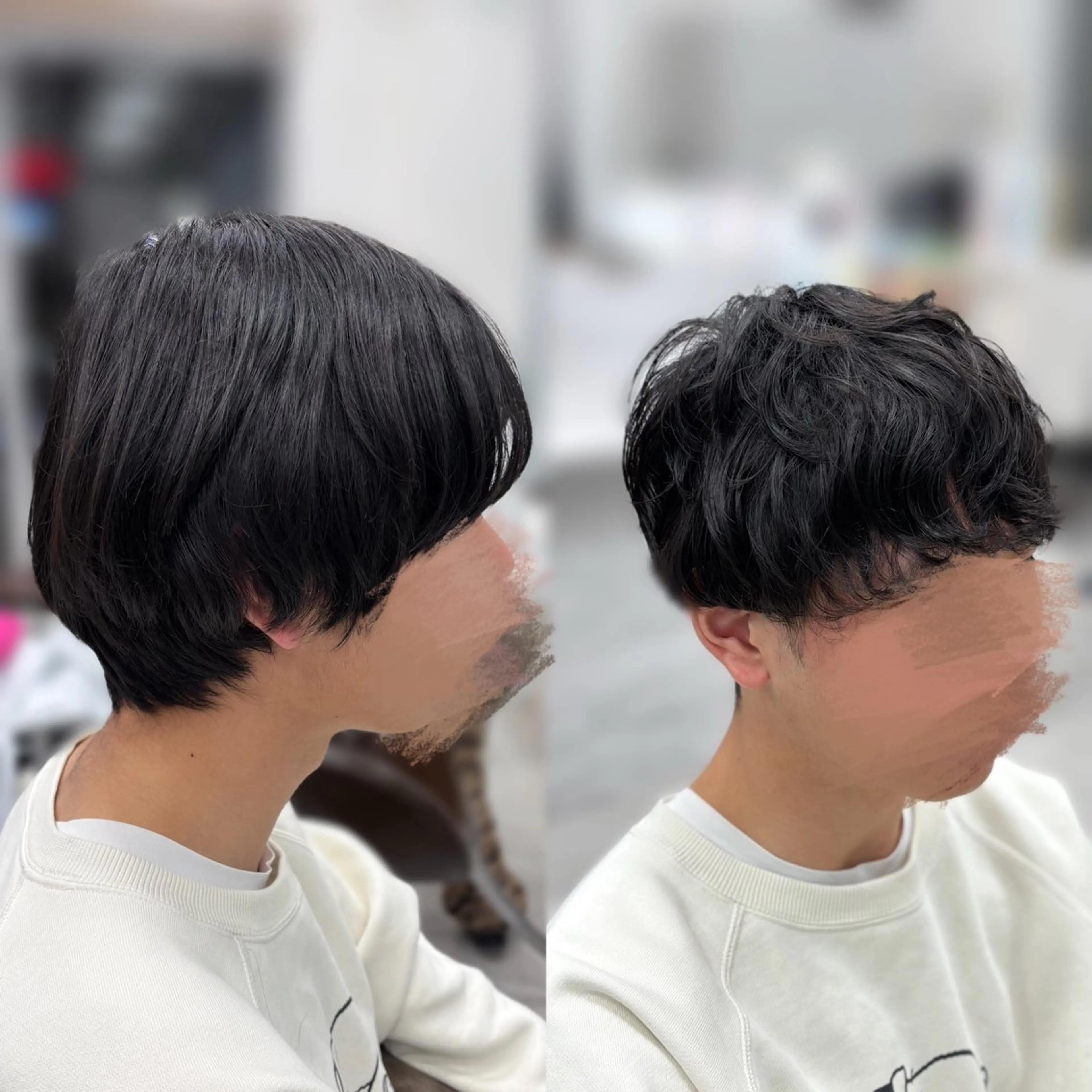 パーマ メンズ メンズパーマ 卒業式のヘアスタイル ️🫧押上️🫧はな 🫧まとまるショートのヘアスタイル