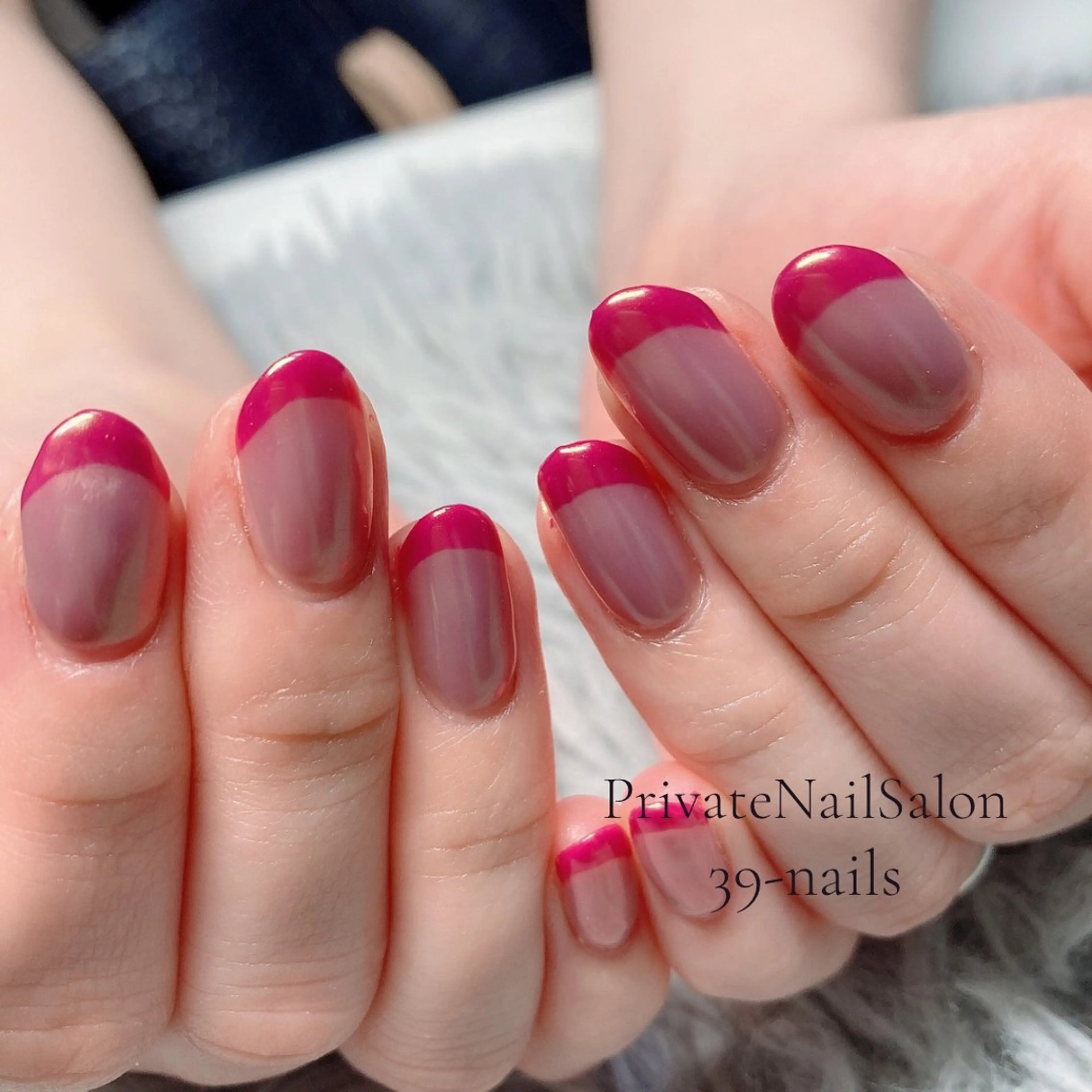 ネイル フレンチネイル ジェルネイル パラジェル 39-nails EharaMikuのネイルデザイン