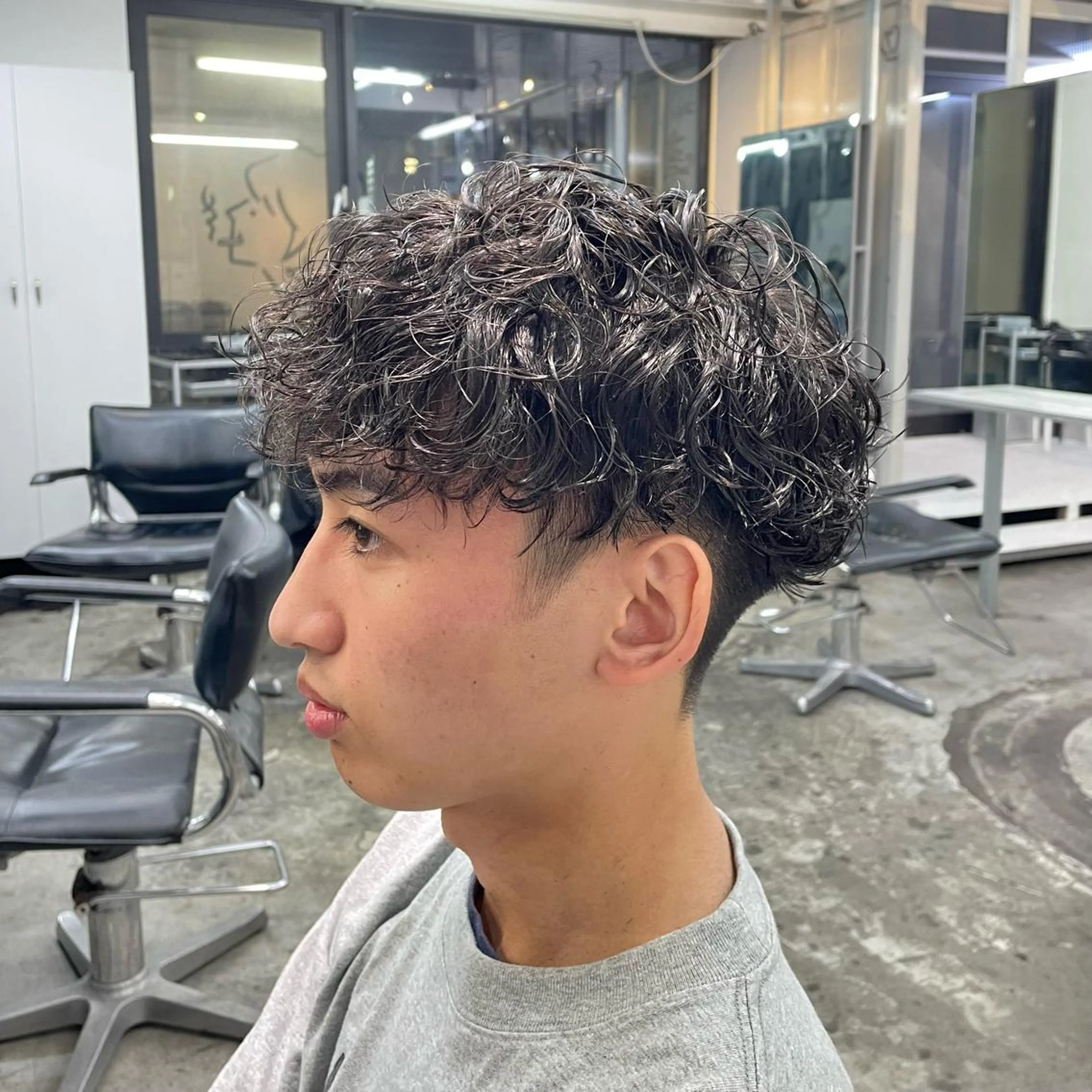 ショート パーマ メンズ カット パーマ メンズ特化美容師/ 藤戸 椋のヘアスタイル