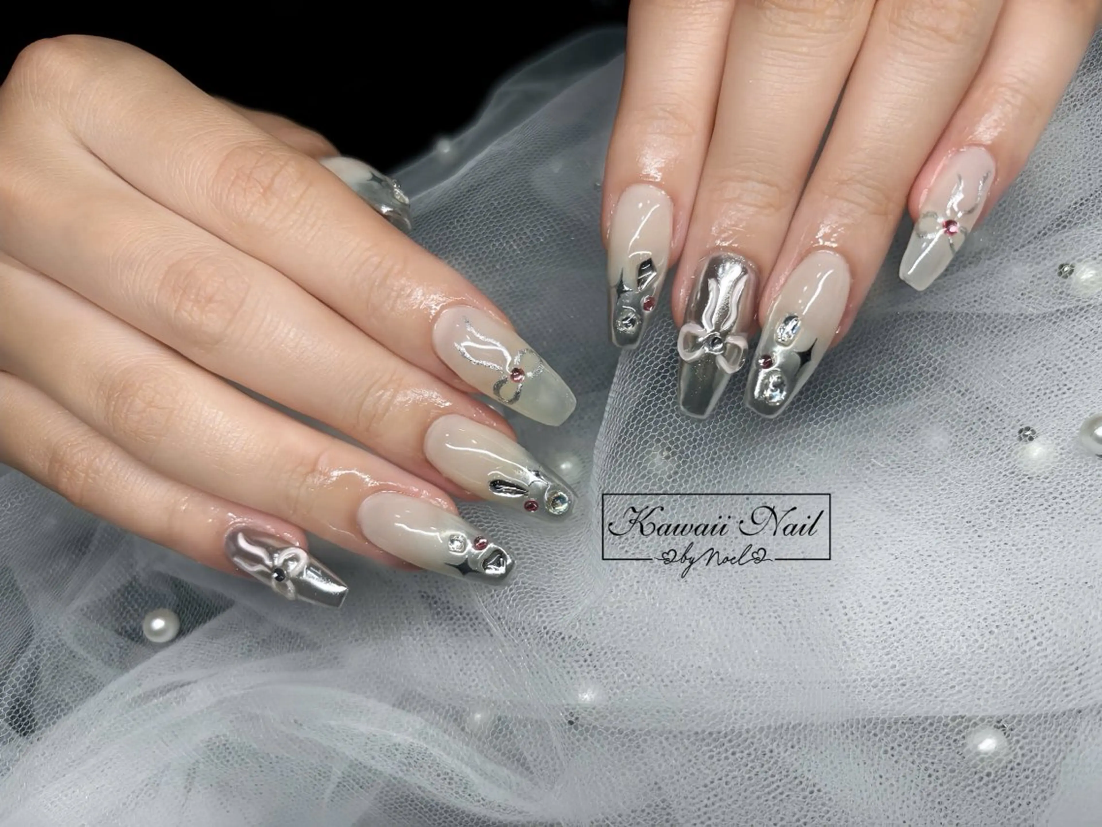 ネイル アートネイル フットネイル フレンチネイル ジェルネイル 韓国ネイル Kawaii Nail Salon所属・YURI NAIL NARITAのネイルデザイン