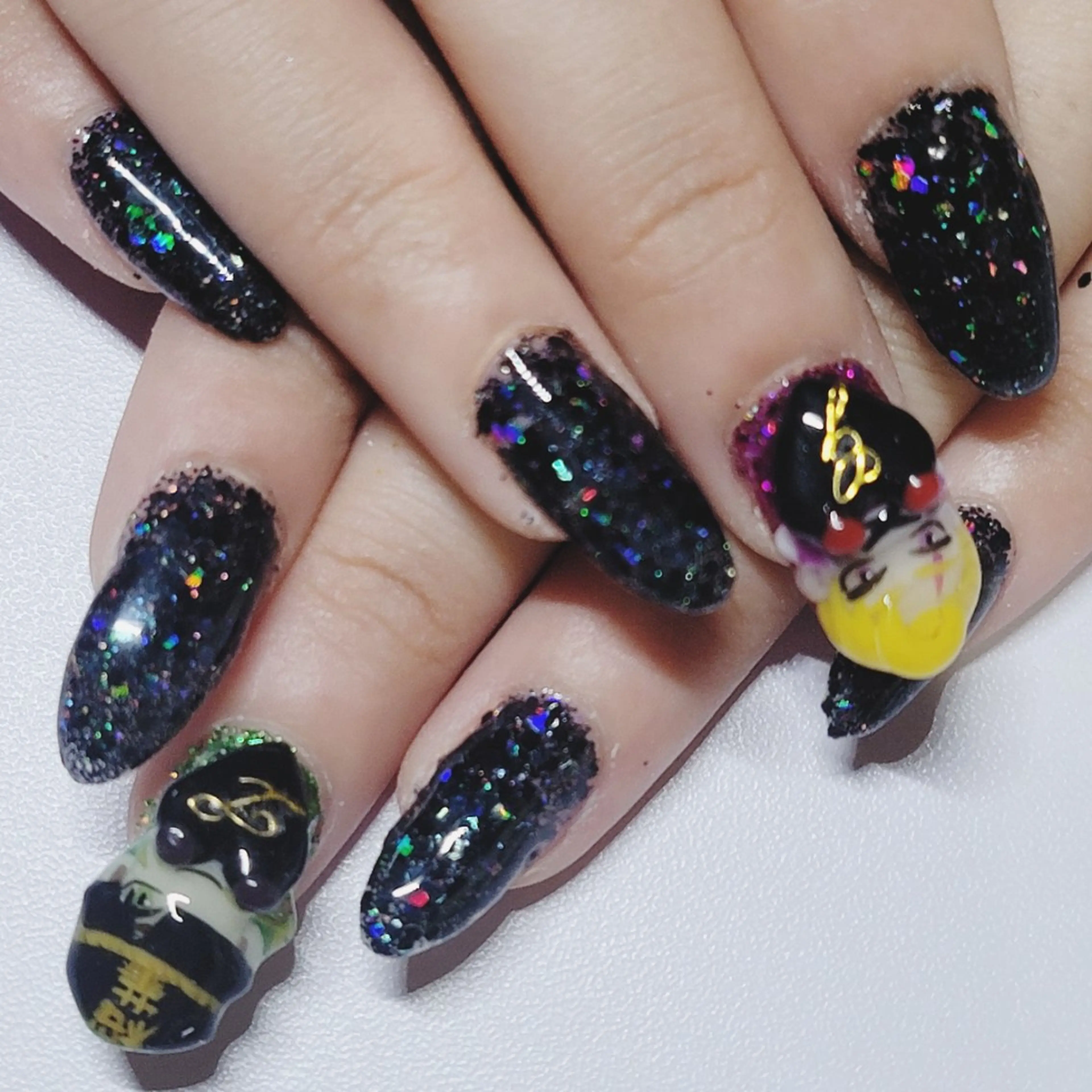 ネイル アートネイル クリアネイル ホログラムネイル ラメ(グリッター) ハンドネイル よしだ ひろきのネイルデザイン