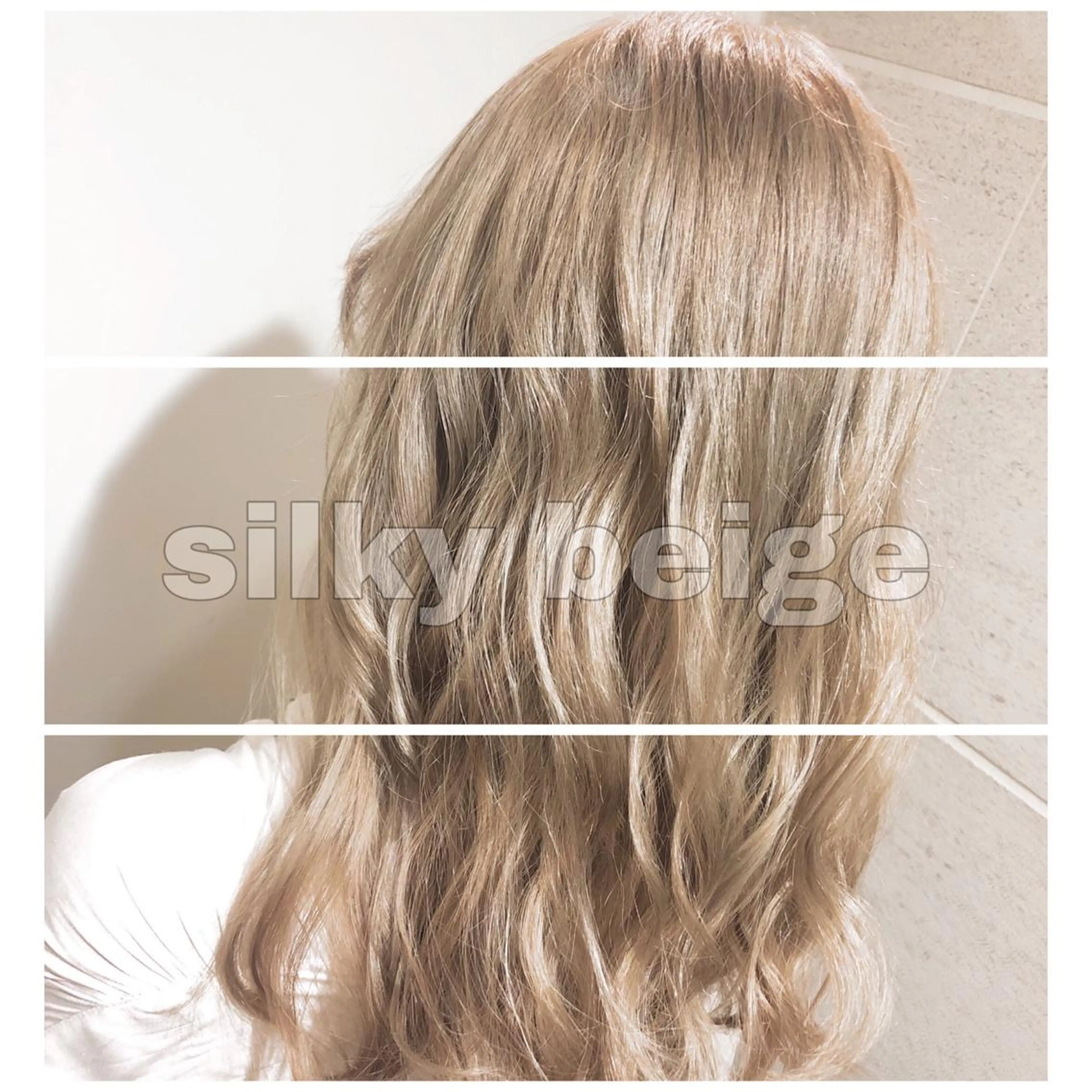 ロング カラー ベージュカラー ヘアカラー トリートメント 💓シールエクステ ルミエールのヘアスタイル