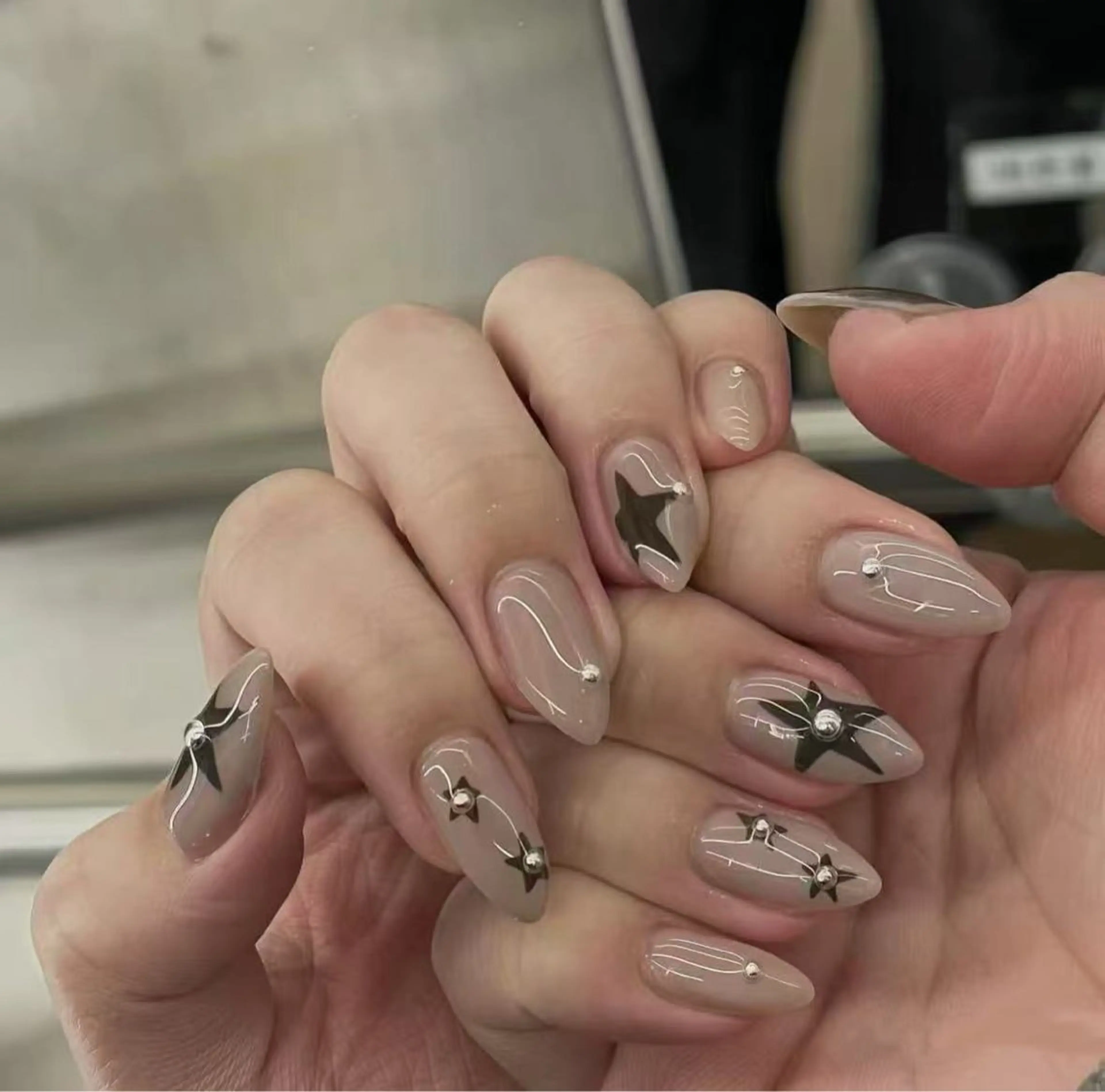 ネイル フラワーネイル フレンチネイル ジェルネイル ガラスフレンチ ハート ハンドネイル BabyYouMi ねねのネイルデザイン