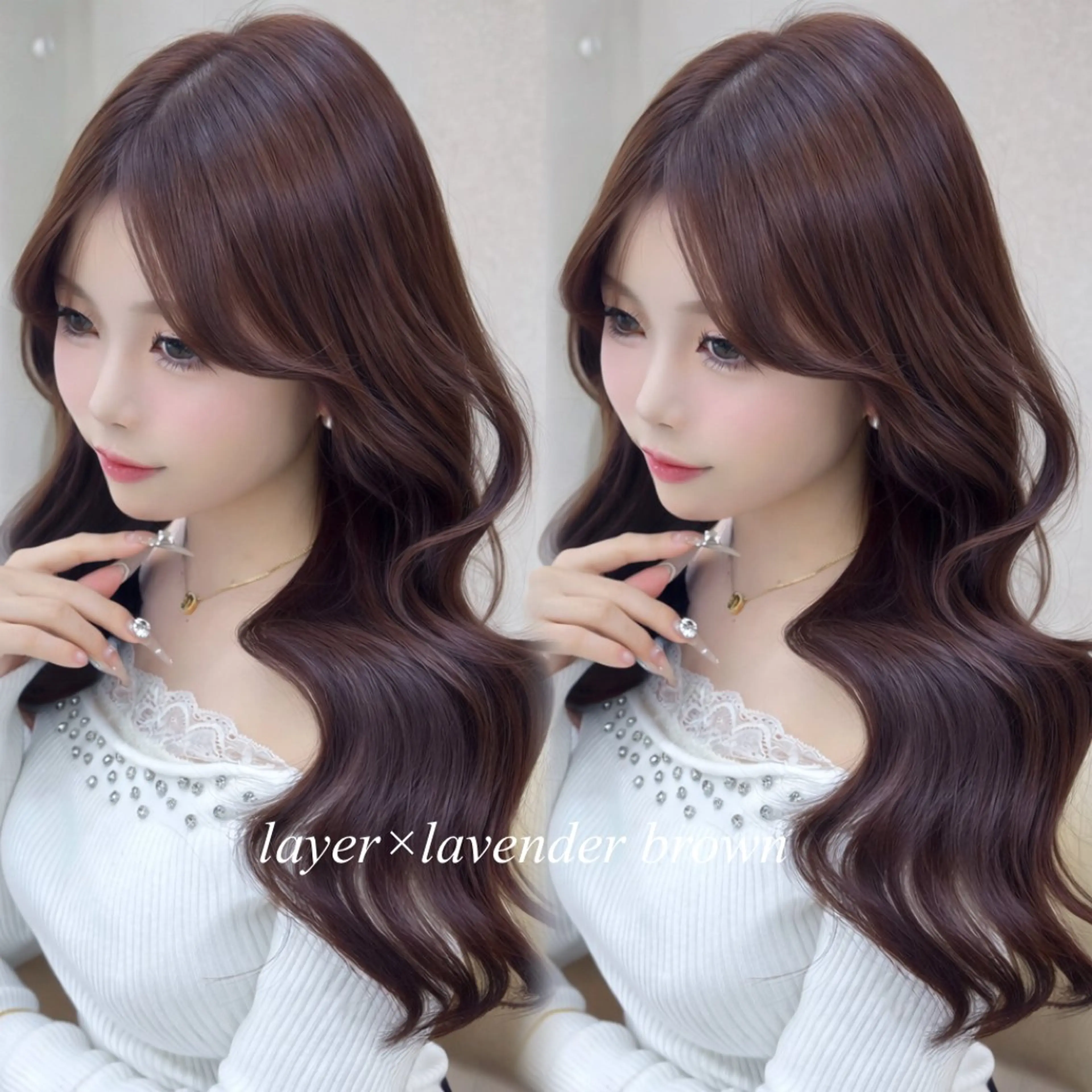 ロング カラー ヘアカラー トリートメント 似合わせレイヤー 美玖のヘアスタイル