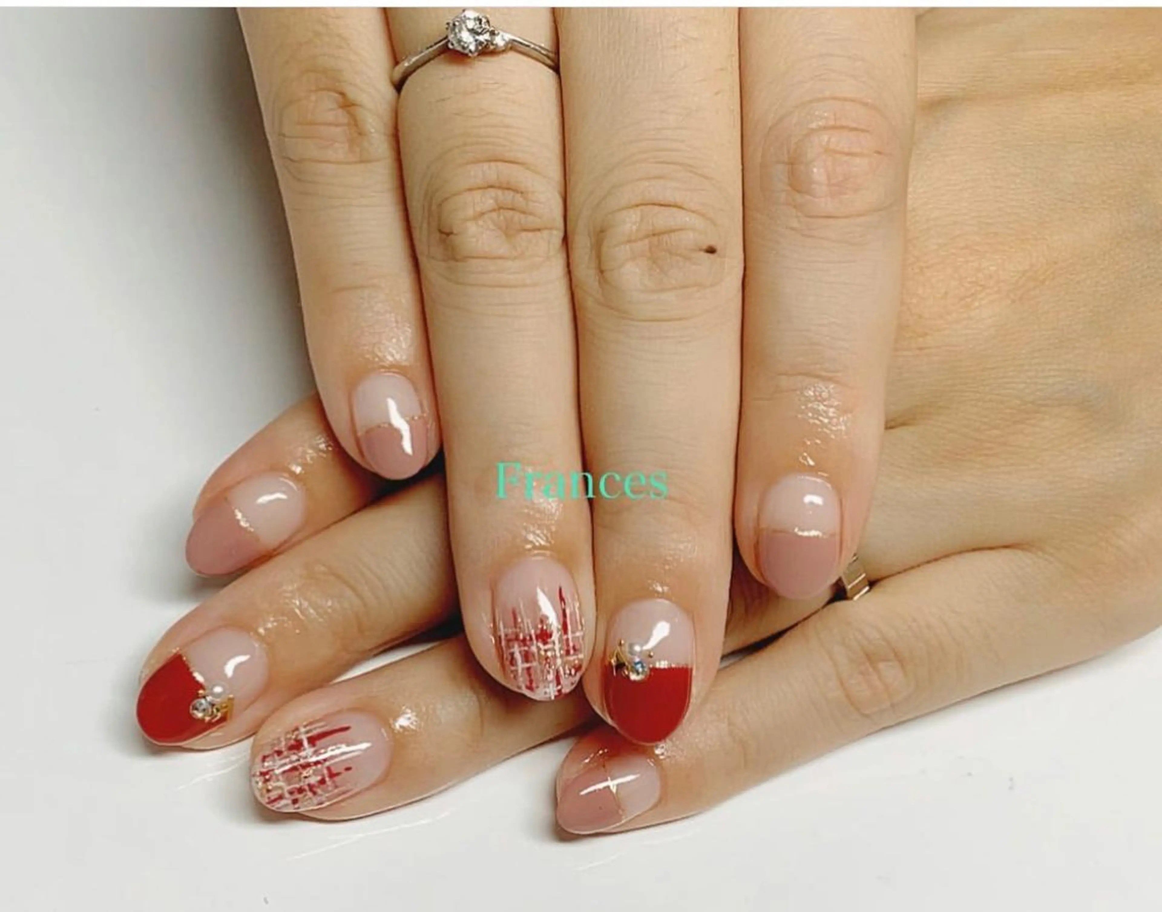 ネイル ツイードネイル ハンドネイル Frances 今村のネイルデザイン